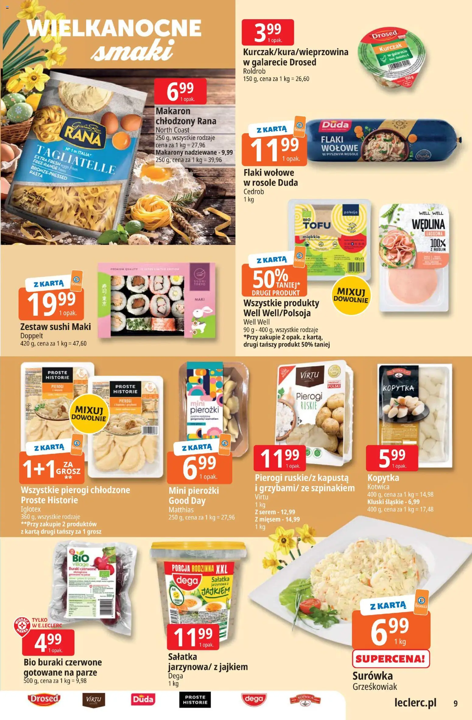 E.Leclerc gazetka - Radom od 24.03.2026 | Strona: 6 | Produkty: Kapusta, Kluski śląskie, Tofu, Makarony