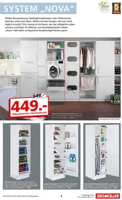 Segmüller Hauswirtschaftsraum Spezial ab 29.12.2025 gültig | Seite: 8 | Produkte: Tür, Hochschrank, Waschestander