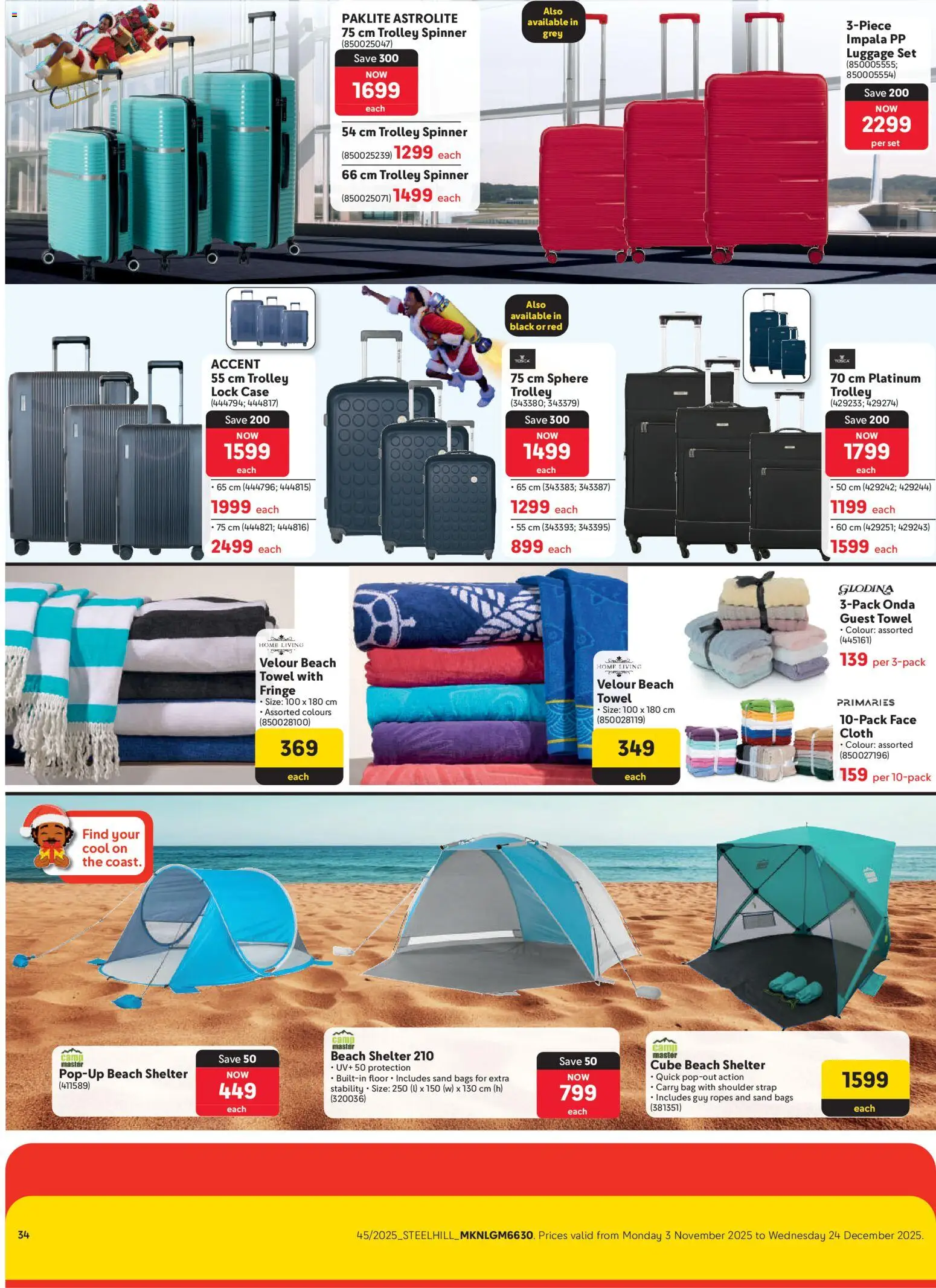 New Makro catalogue – valid from 03.11.2025 | Page: 34 | Products: Case, Bag, Lock, Towel