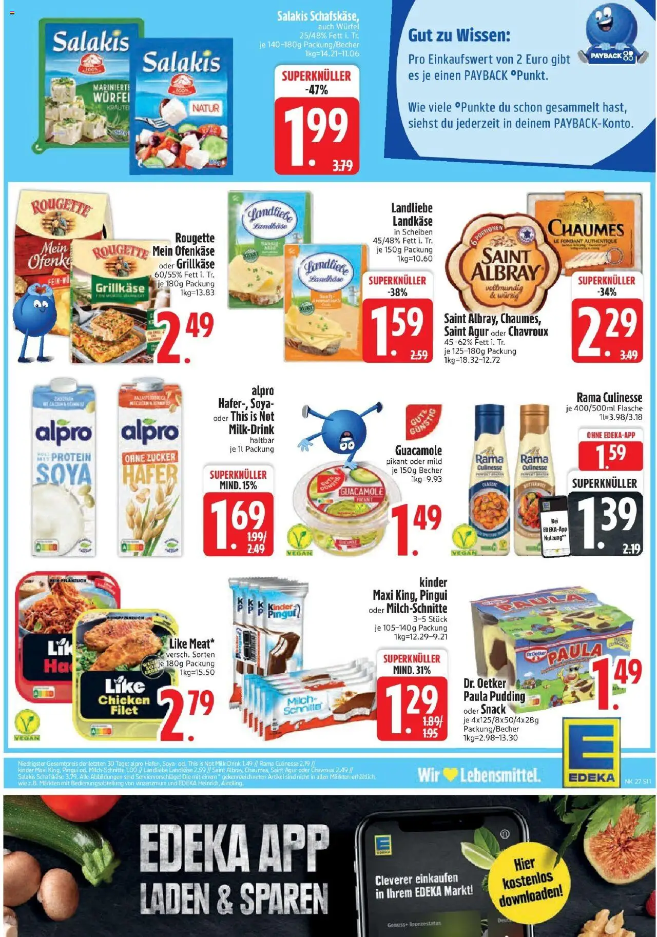 Edeka prospekt Murnau	 - gültig ab dem 29.06.2025 | Seite: 11 | Produkte: Avocado, Zucker, Like meat, Salakis