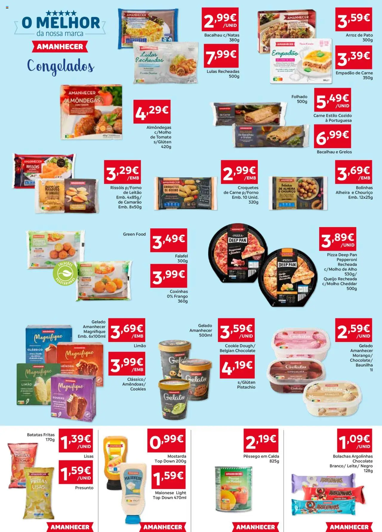 Amanhecer Folheto Madeira │ válido de 31.07.2025 | Página: 3 | Produtos: Lulas, Cheddar, Pizza, Chouriço