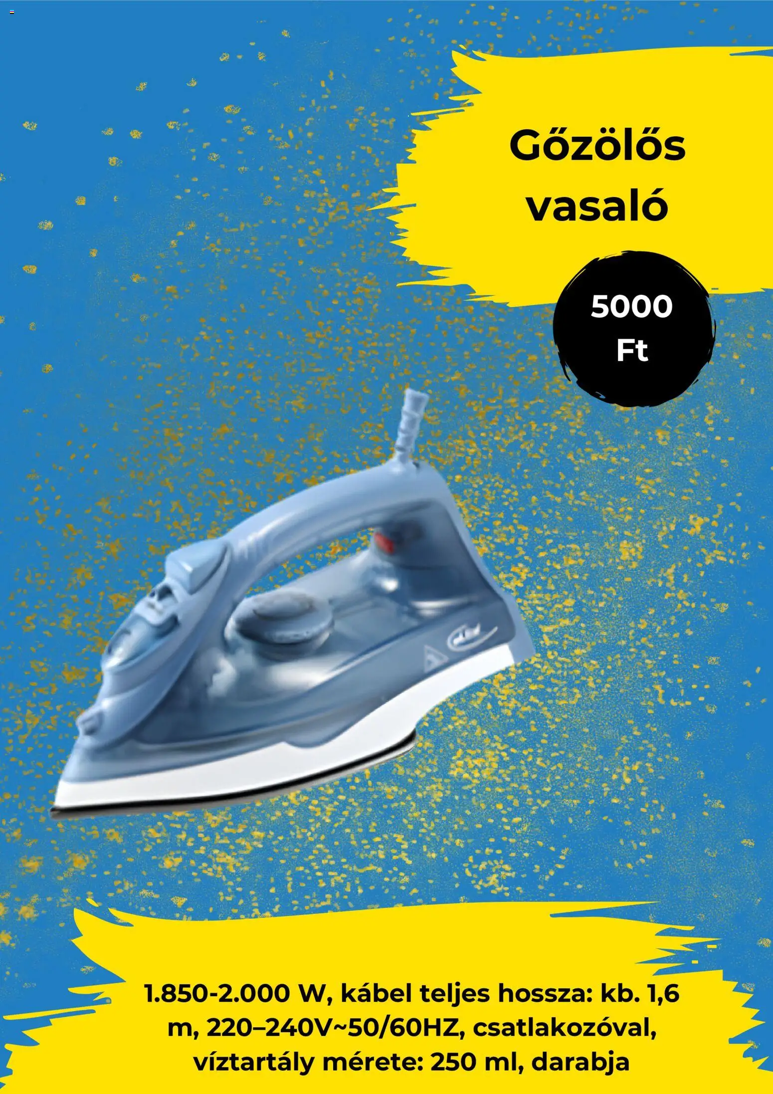 TEDi akciós ujság - amely érvényes a következő dátumtól: 24.11.2025 | Oldal: 5 | Termékek: Kábel, Vasaló