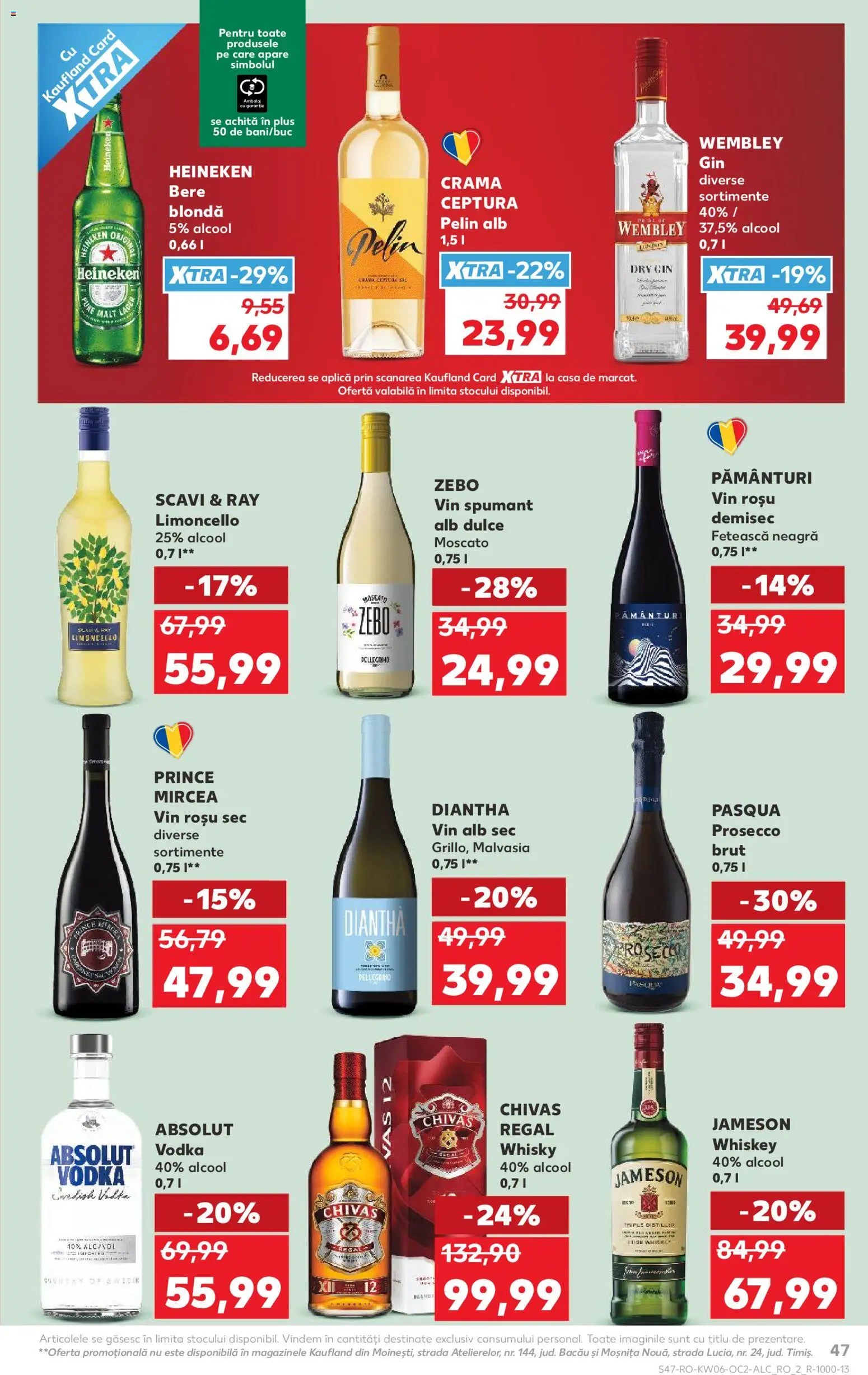Noul catalog Kaufland – valabil de la 04.02.2026 | Pagină: 47 | Produse: Prosecco, Vin, Bere, Vodka