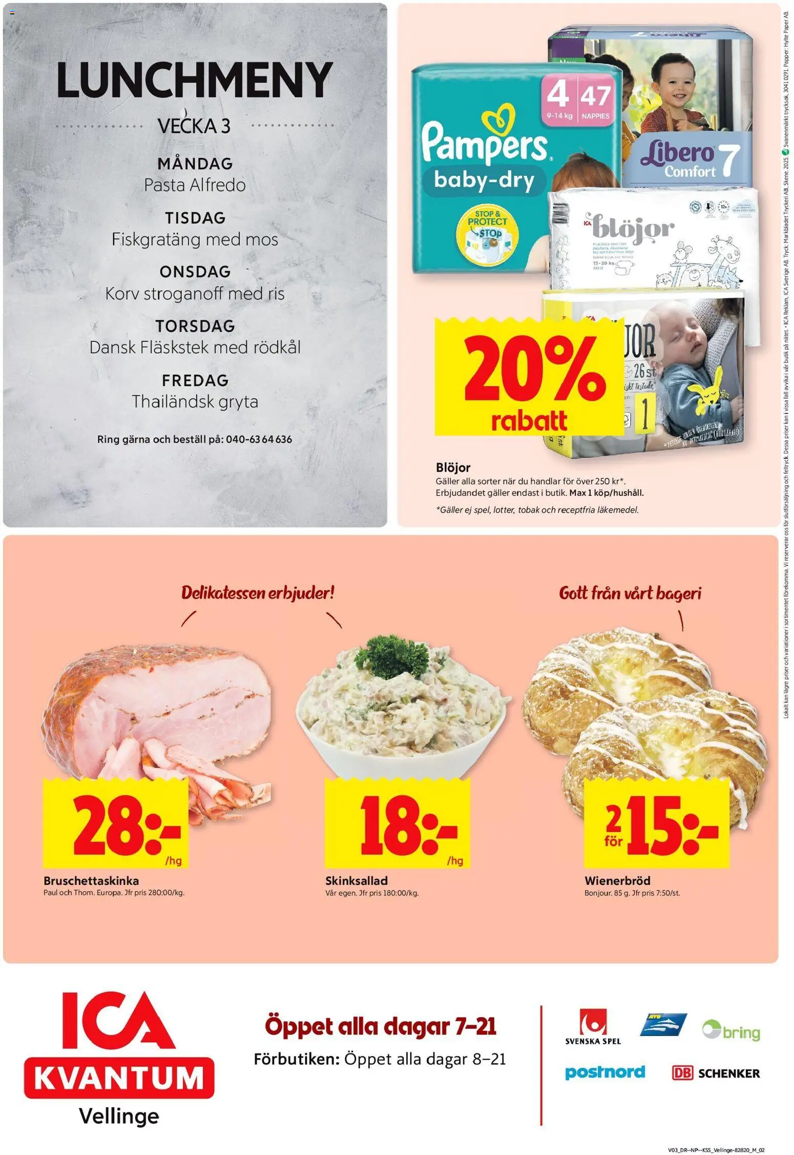 ICA Kvantum reklamblad aktuell från 12.01.2026 | Sida: 12 | Produkter: Ris, Papper, Blöjor, Spel
