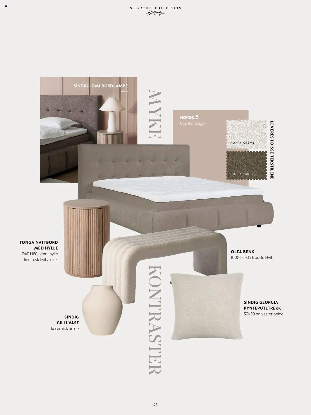  | Side: 45 | Produkter: Benk, Nattbord, Hylle, Vase