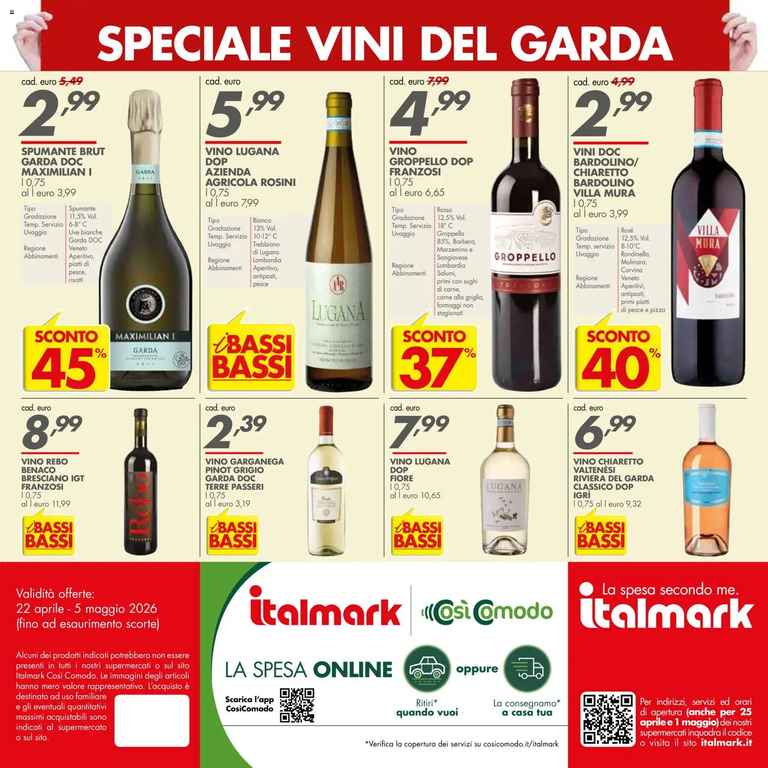 Volantino Italmark del 22.04.2026 | Pagina: 33 | Prodotti: Pizza, Pesce, Vino, Spumante
