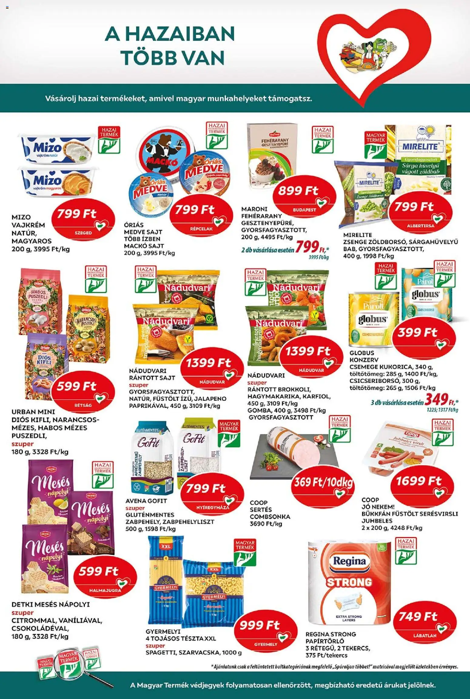 COOP Szolnok akciós ujság - amely érvényes a következő dátumtól: 13.11.2025 | Oldal: 5 | Termékek: Virsli, Puszedli, Gluténmentes, Zöldbab