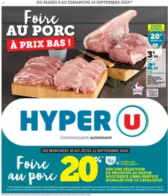 Hyper U - Prévisualisation de Hyper U Foire au porc à prix bas valide à partir de 09.09.2025