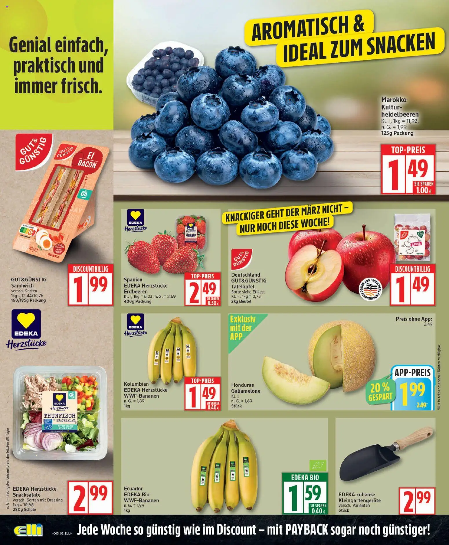 Elli Markt Prospekt 	 – gültig ab 23.03.2026 | Seite: 2 | Produkte: Dressing, Äpfel, Heidelbeeren, Erdbeeren