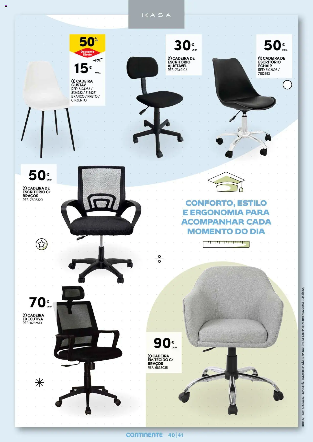 Continente - Regresso às Aulas: Regressamos com tudo │ válido de 12.08.2025 | Página: 41 | Produtos: Cadeira de escritório, Cadeira
