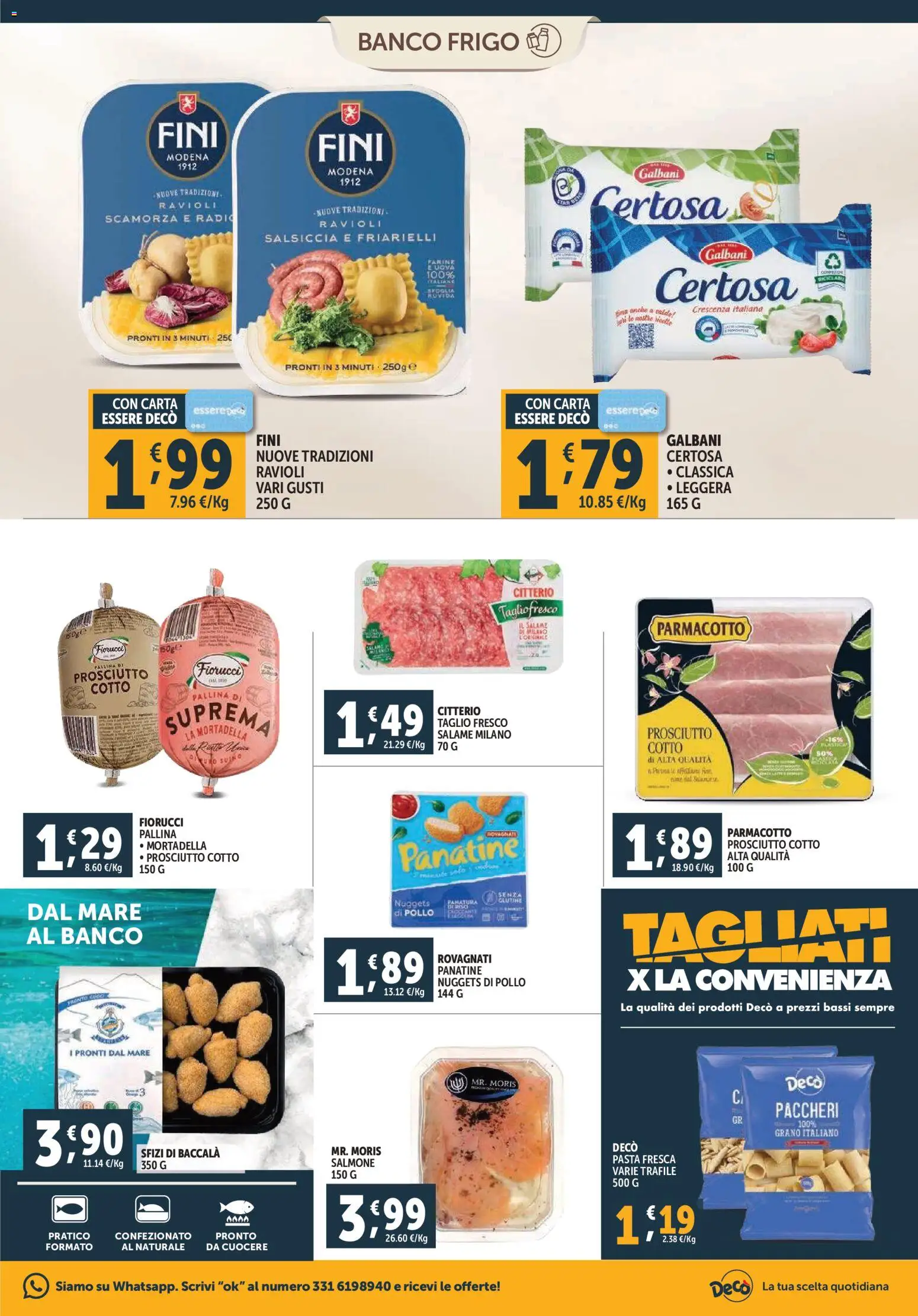 Volantino Decò del 28.10.2025 | Pagina: 7 | Prodotti: Salame, Salmone, Mortadella, Crescenza