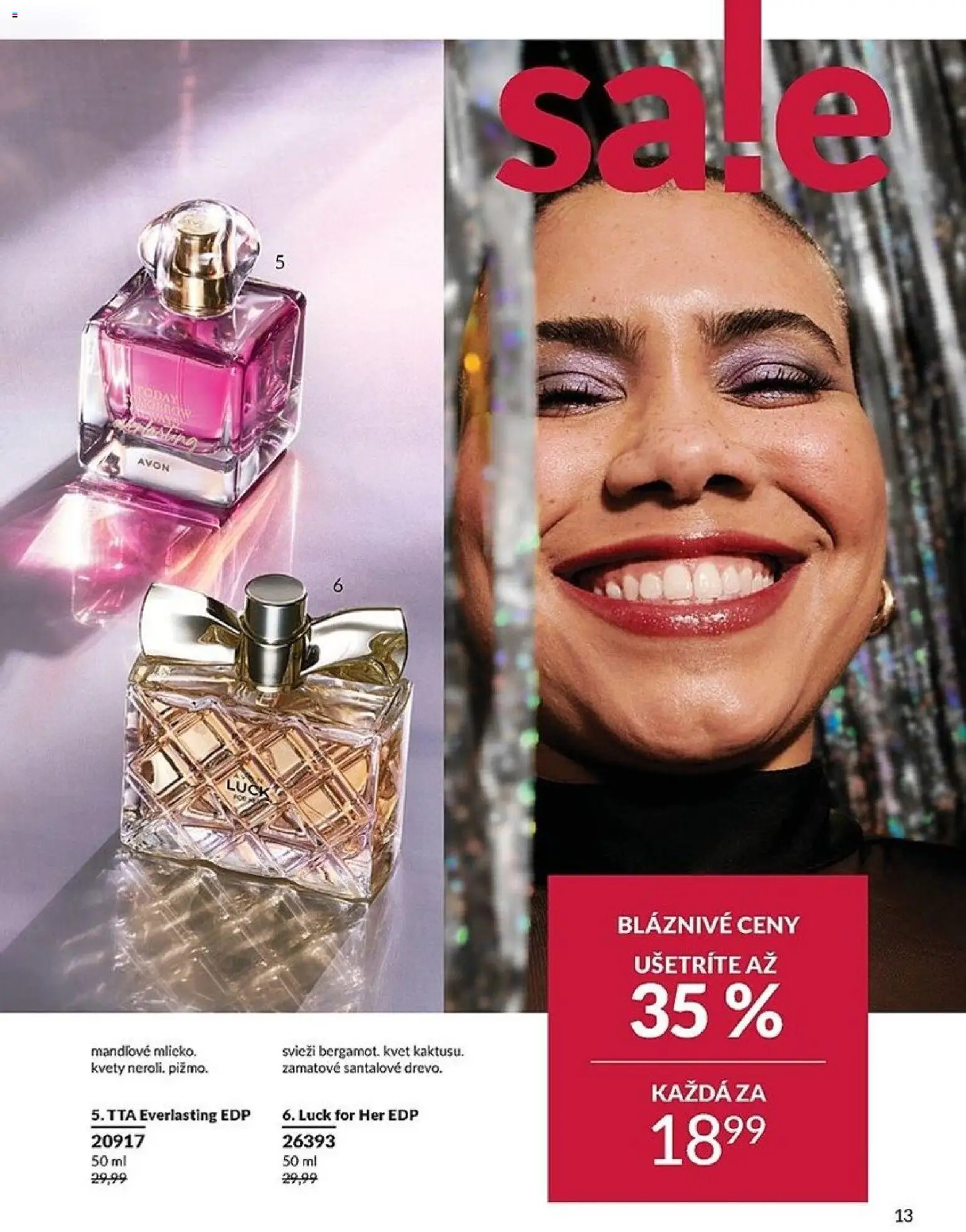 Nové Avon akcie – leták je platný od 01.01.2026 | Strana: 13 | Produkty: Kvety