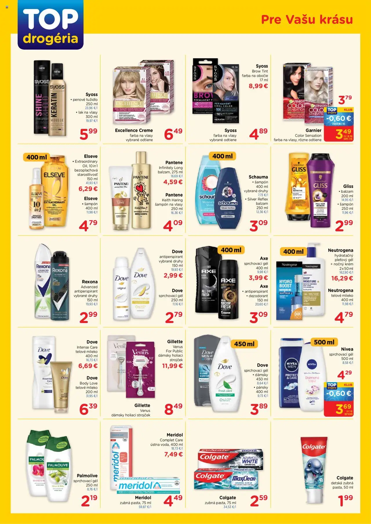 TOP Drogéria leták │ platný od 28.07.2025 | Strana: 3 | Produkty: Strojček, Holiaci strojček, Farba na vlasy, Krém