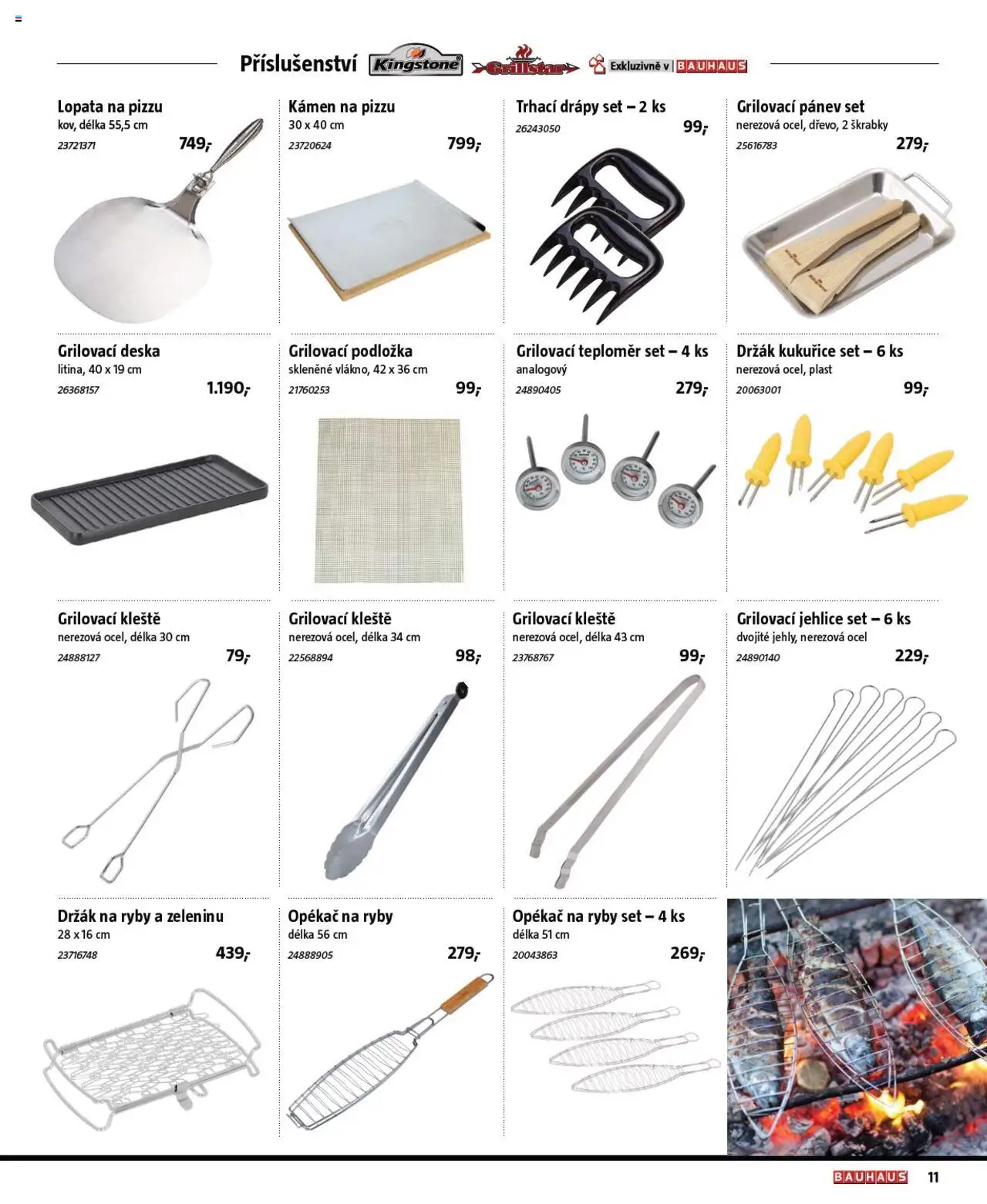 Bauhaus katalog Grilování od 26.06.2025 | Strana: 11 | Produkty: Pánev, Lopata, Teploměr, Grilovací podložka