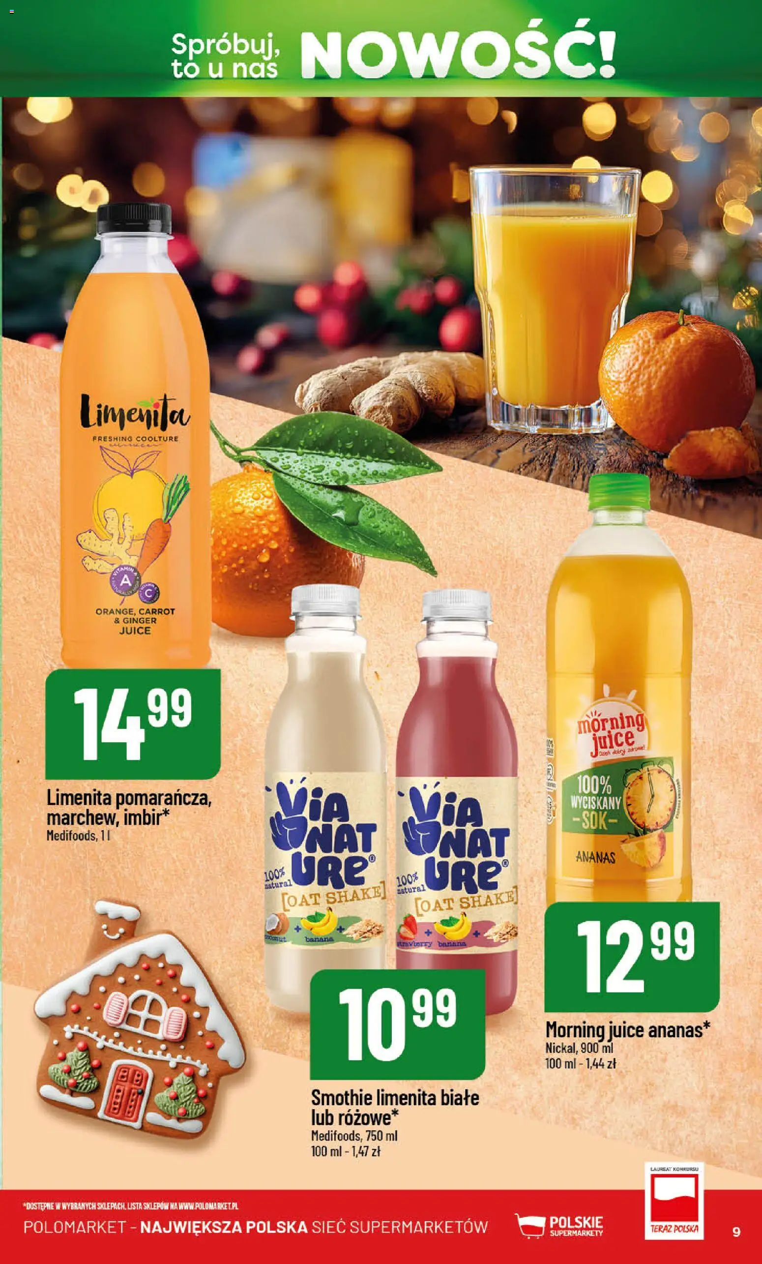POLOmarket Gazetka - Nowości od 01.12.2025 | Strona: 9 | Produkty: Sok, Ananas