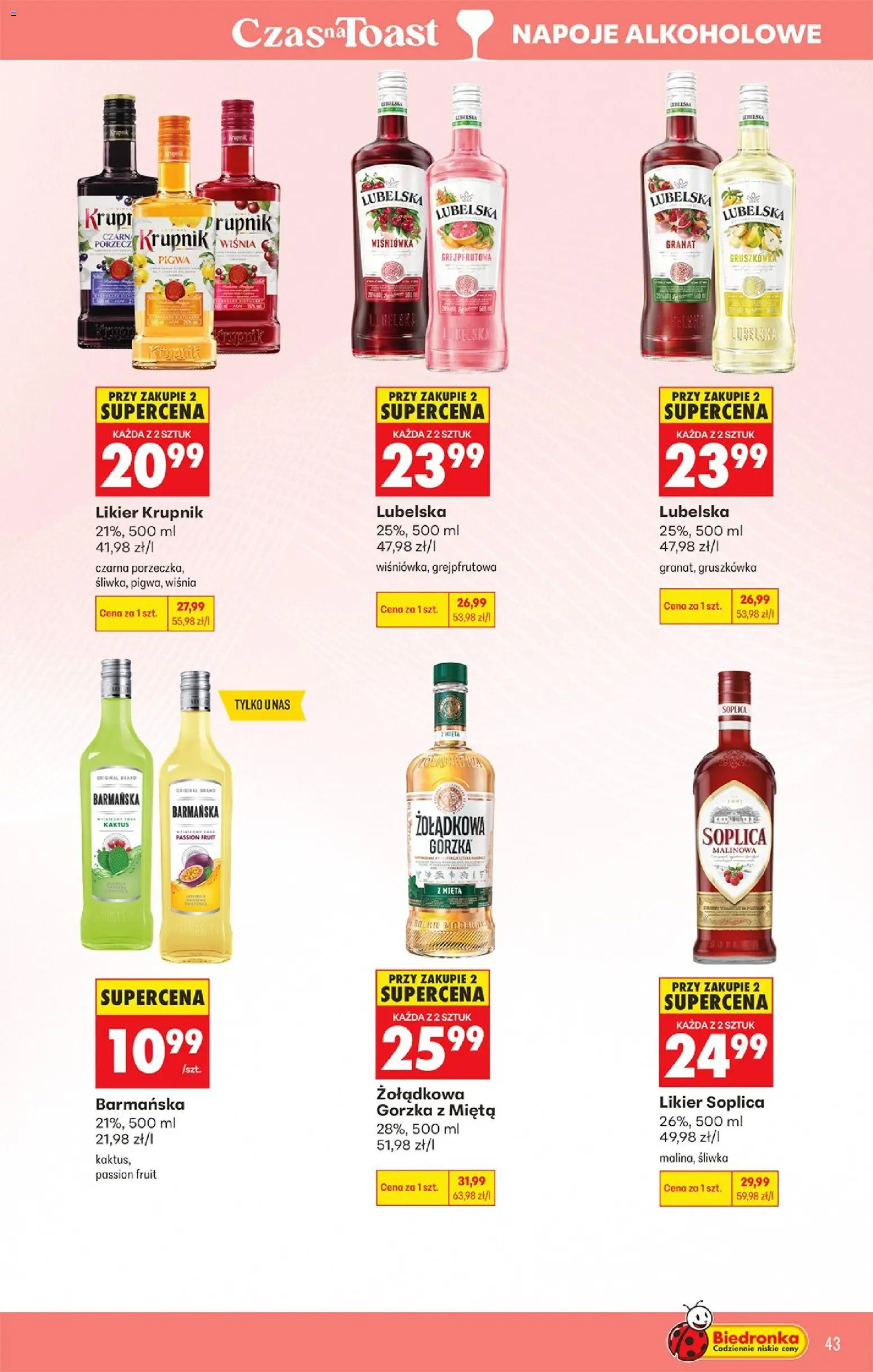 Biedronka gazetka - Czas na toast od 20.04.2026 | Strona: 43