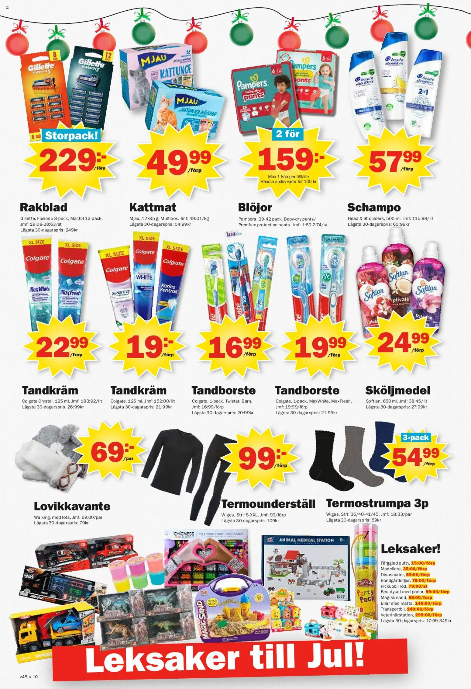 Pekås reklamblad aktuell från 24.11.2025 | Sida: 10 | Produkter: Tandkräm, Tandborste, Sköljmedel, Kattmat