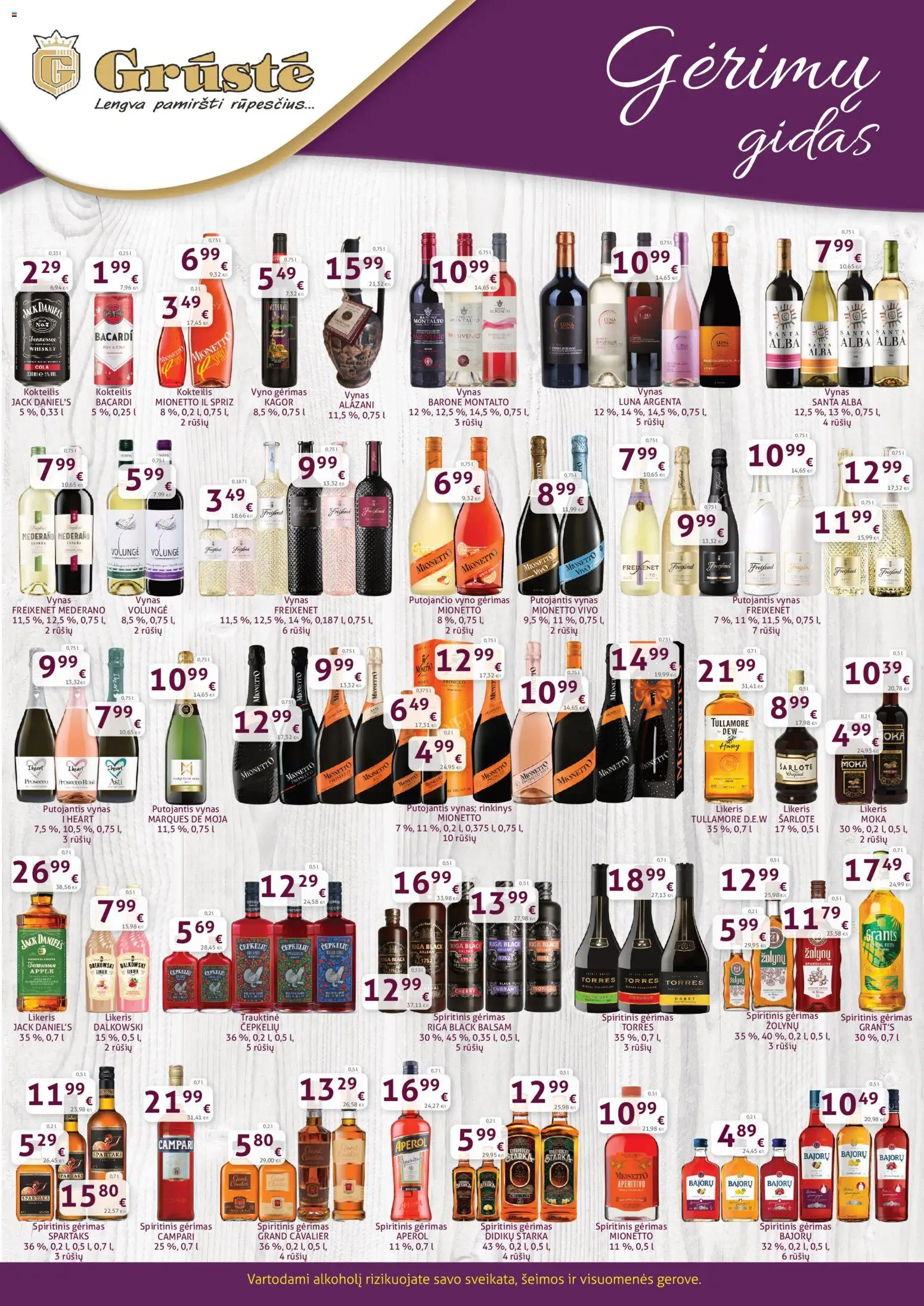 GRUSTE akcijos nuo 21.04.2026 | Puslapis: 1 | Prekių: Vynas