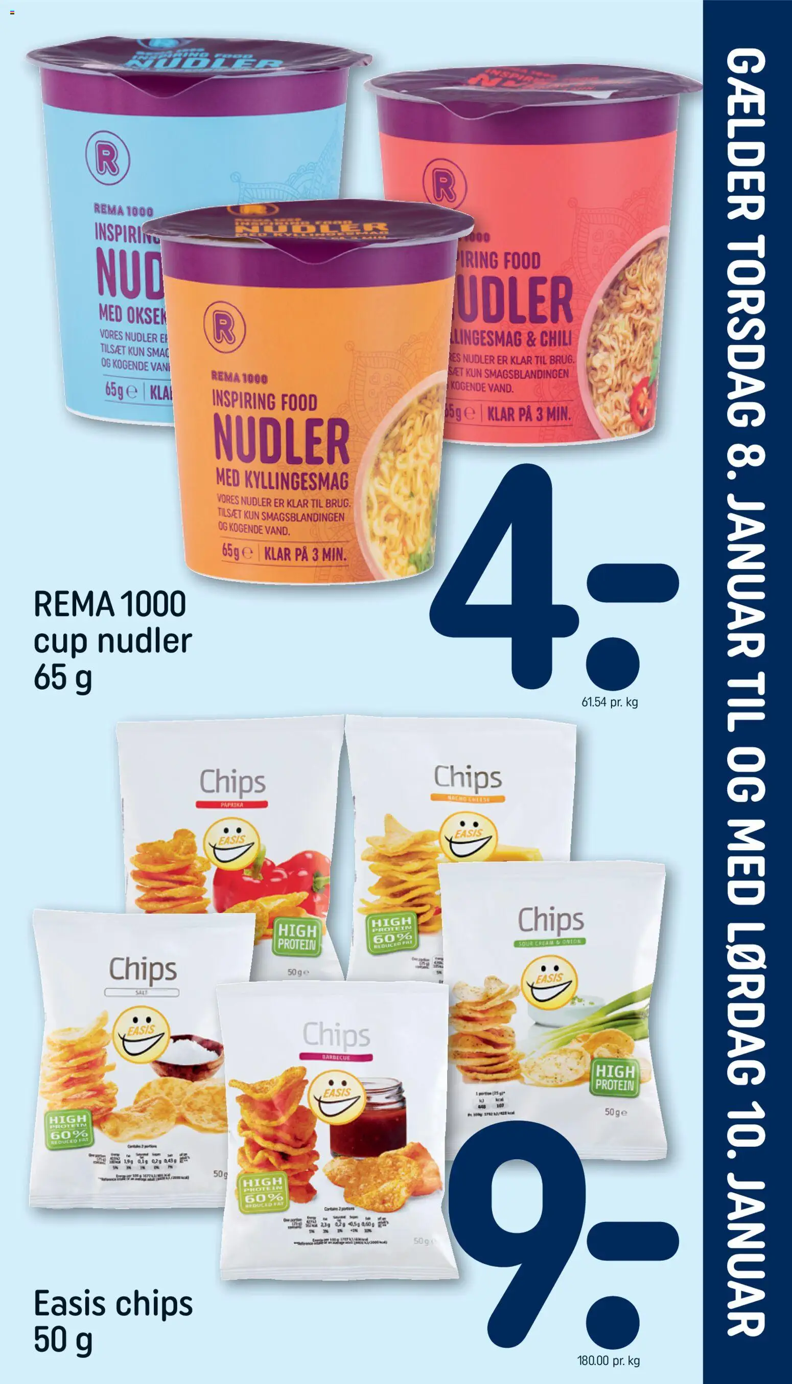 Rema 1000 tilbudsavis – gyldig fra 08.01.2026 | Side: 5 | Produkter: Nudler, Chips, Paprika