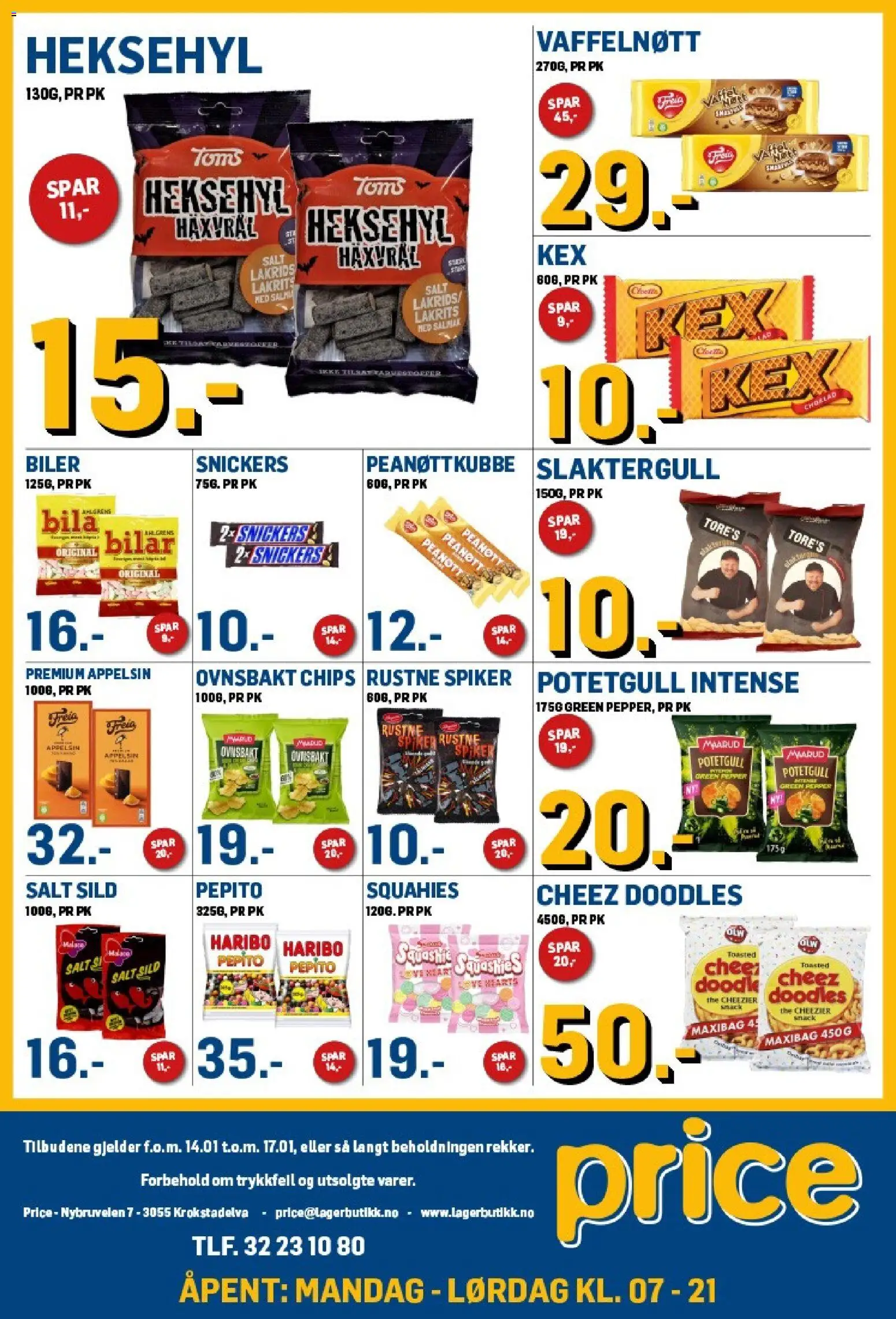 {H1} | Side: 7 | Produkter: Potetgull, Tejp