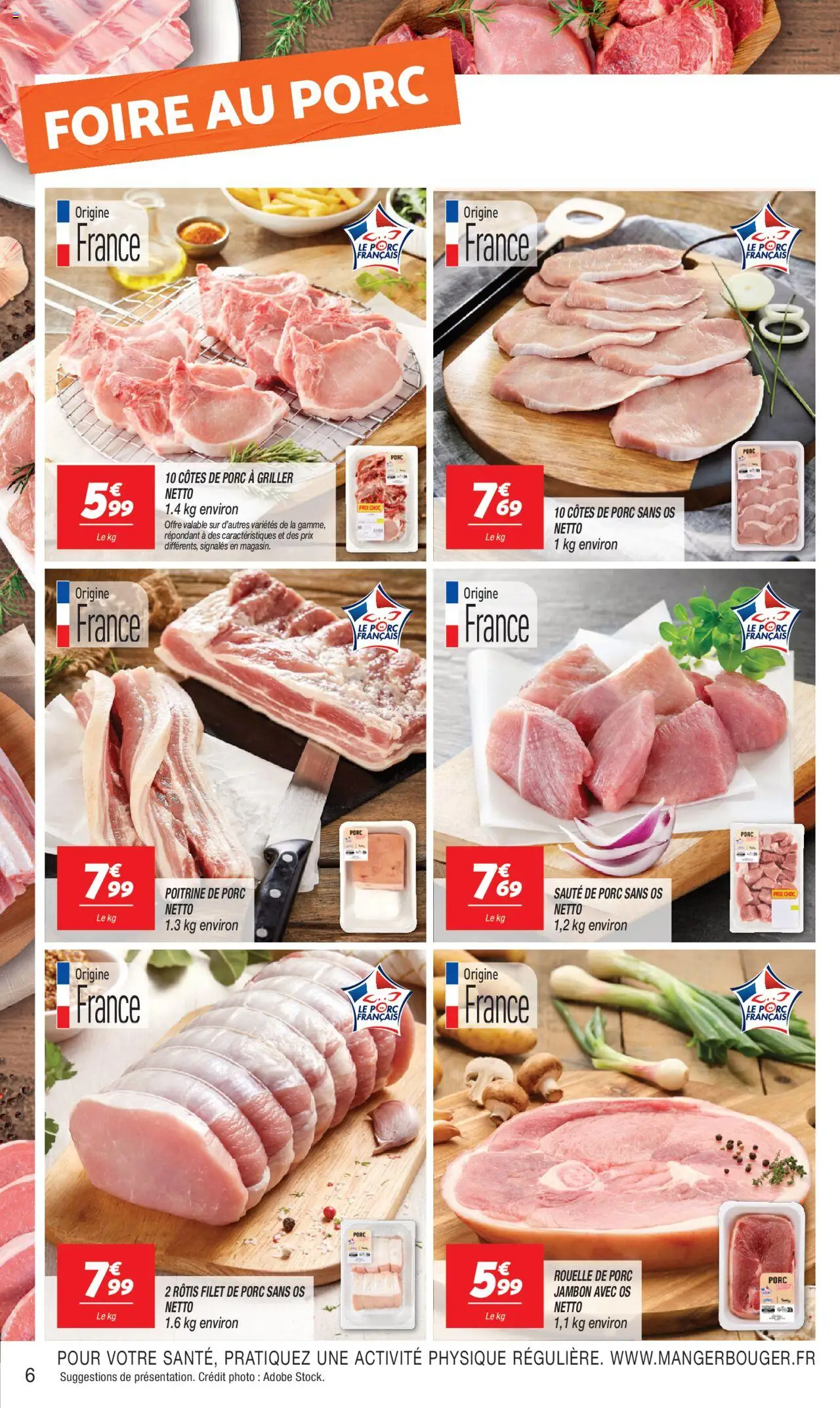 | Page: 6 | Produits: Sauté de porc, Porc, Foire au porc, Rouelle de porc
