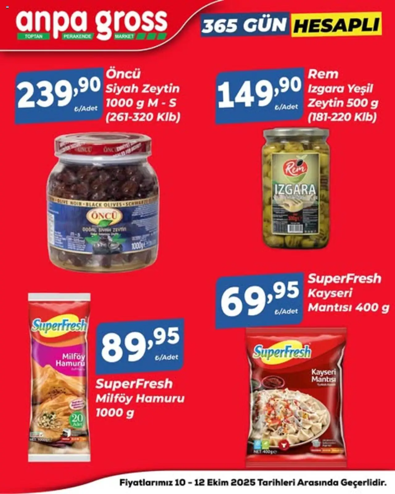 Anpa Gross Hafta Sonu Fırsatları - 10.10.2025 tarihinden itibaren geçerlidir | Sayfa: 9 | Ürünler: Zeytin, Izgara