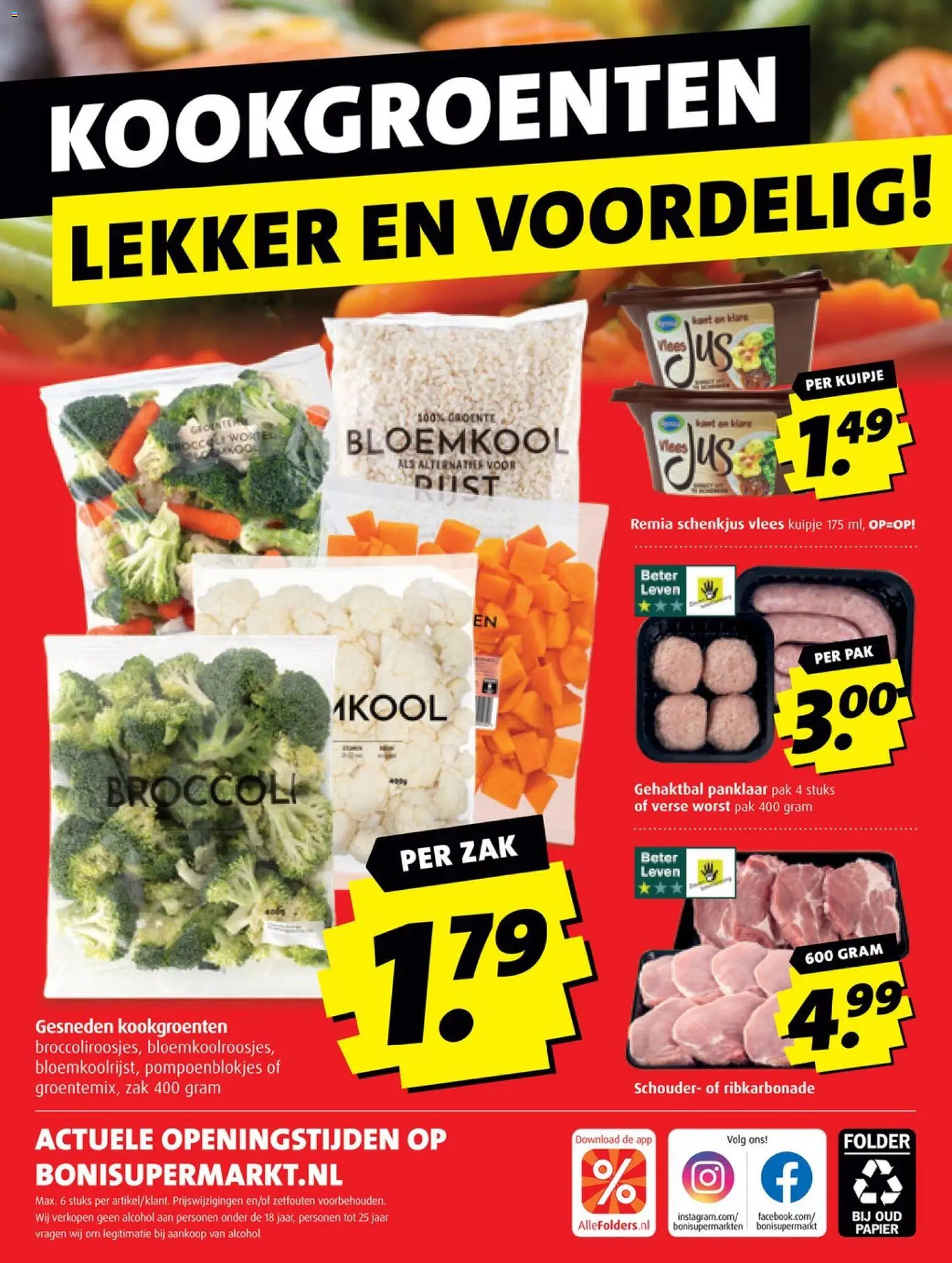 {H1} | Pagina: 30 | Producten: Bloemkool, Broccoli, Worst, Alcohol