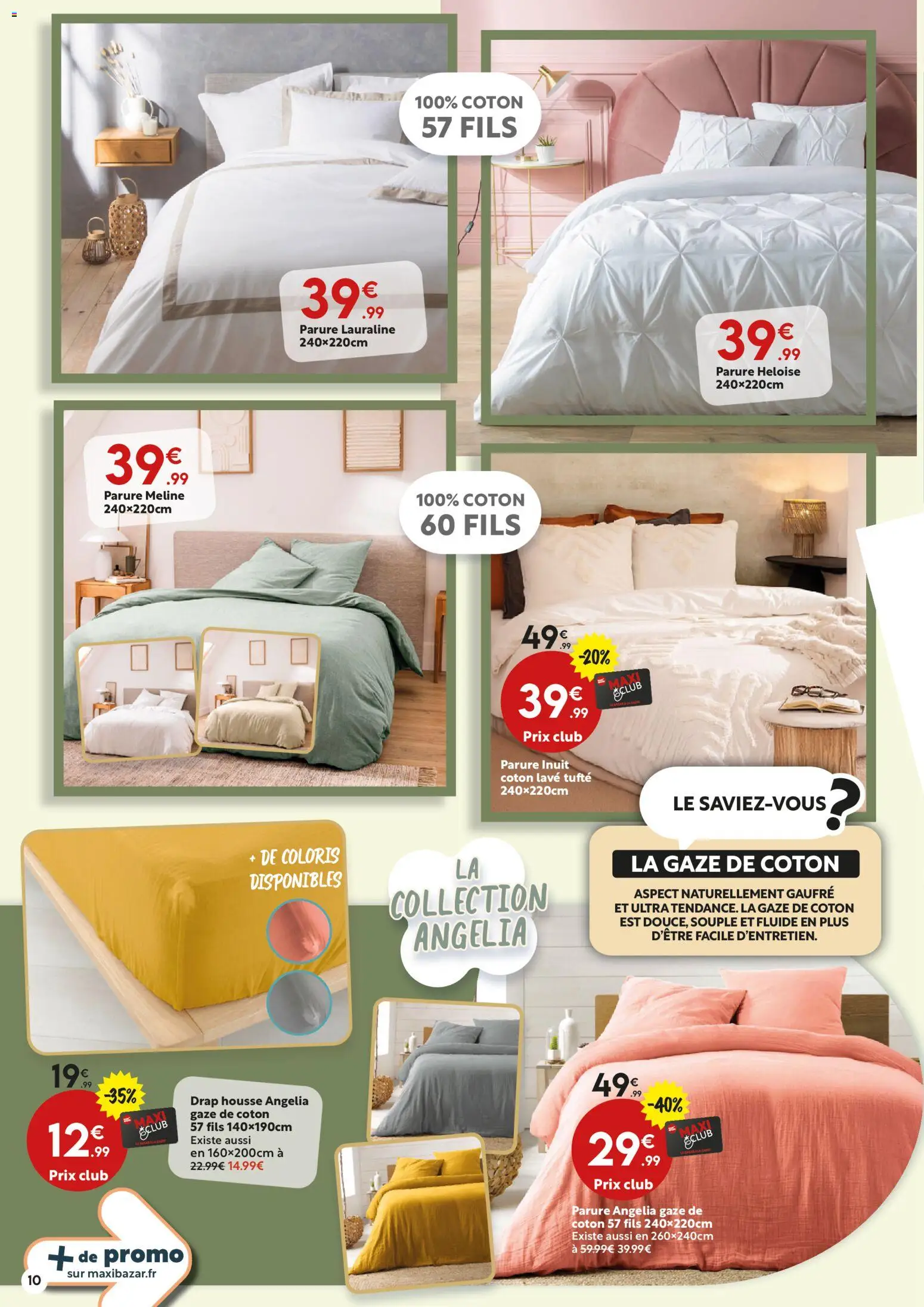 {H1} | Page: 10 | Produits: Coton