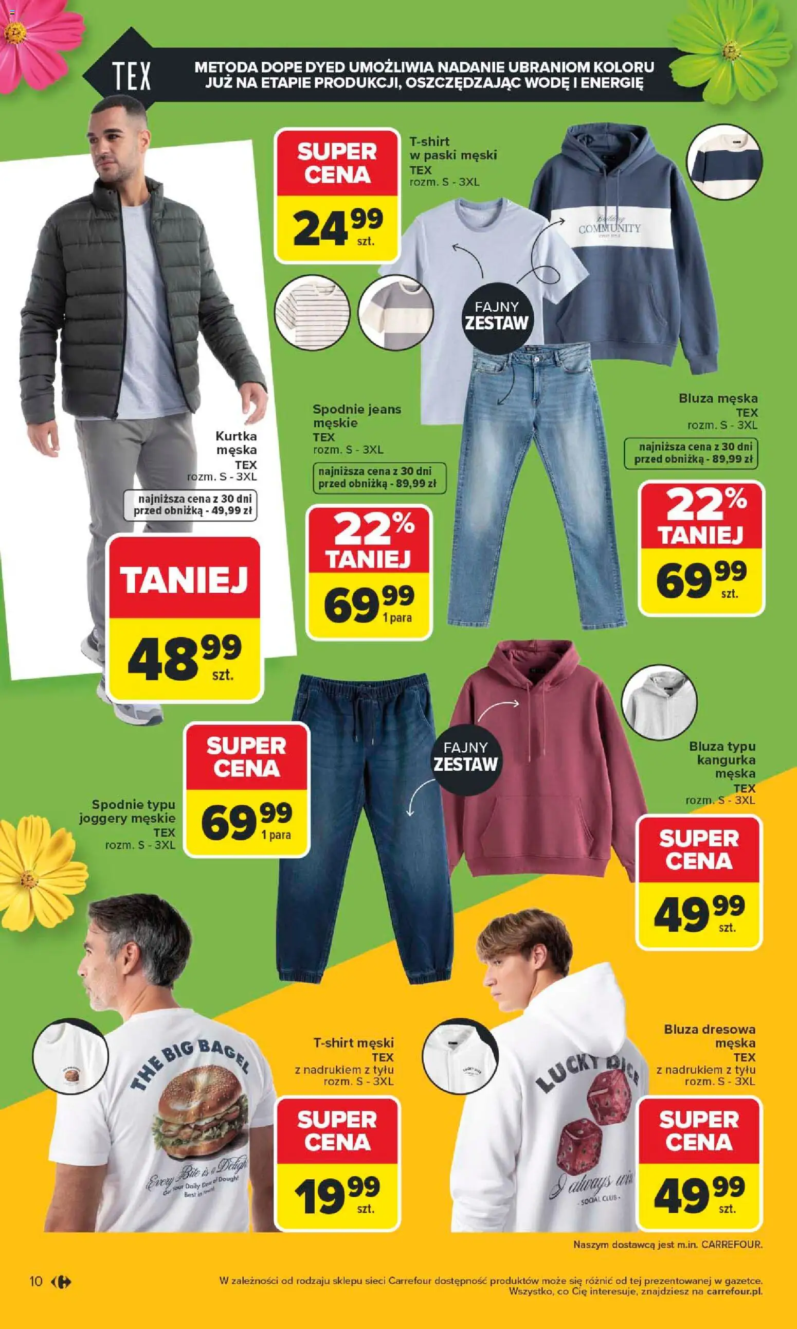 Carrefour gazetka - TEX na spotkanie z wiosną od 07.04.2026 | Strona: 10 | Produkty: Kurtka, Spodnie