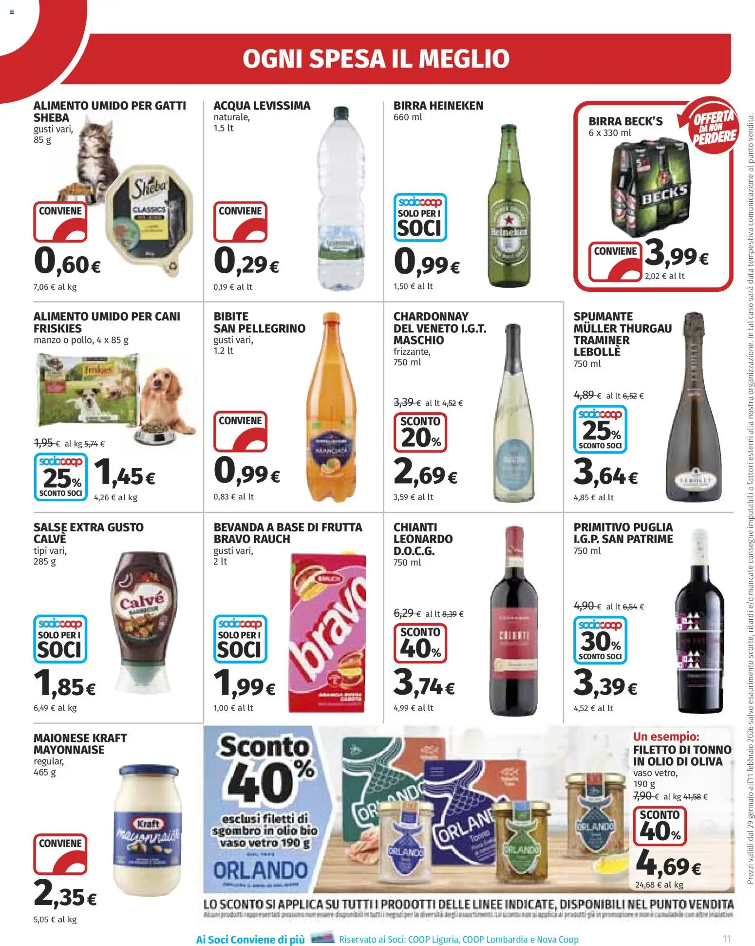 Volantino Ipercoop del 29.01.2026 | Pagina: 11 | Prodotti: Maionese, Spumante, Bibite, Heineken