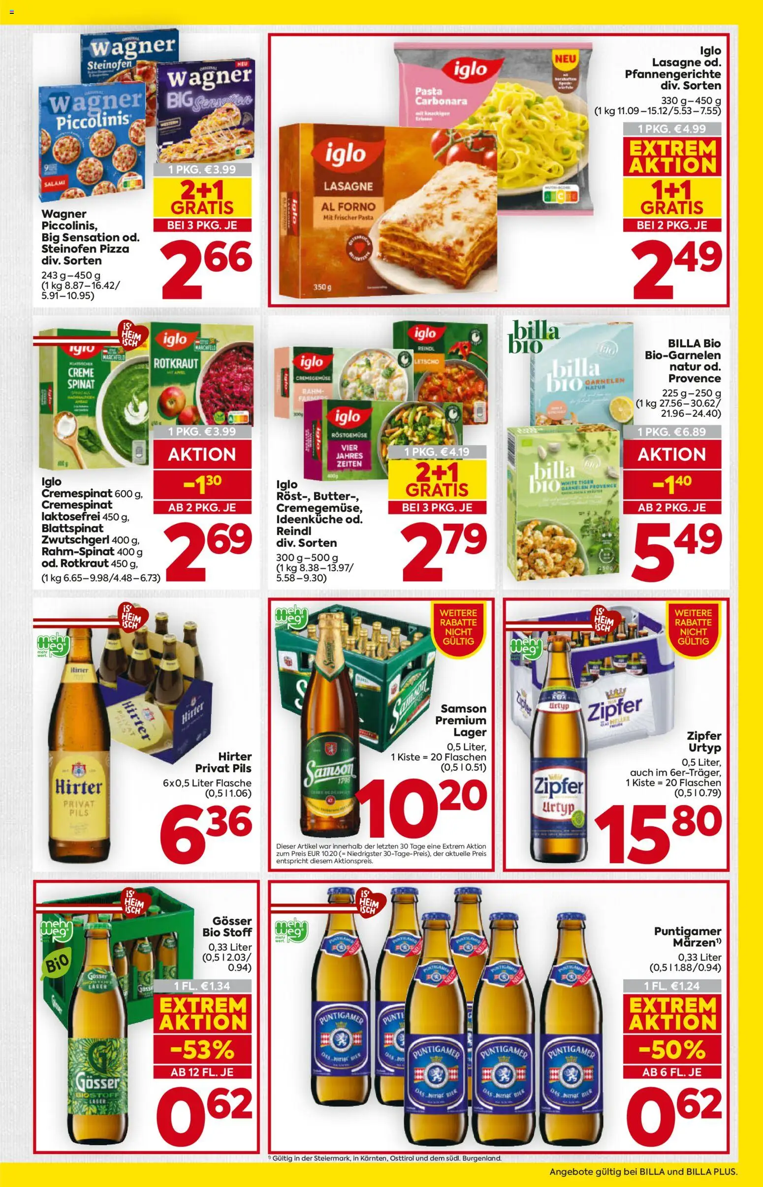 Billa Flugblatt - Kärnten gültig ab 29.01.2026 | Seite: 15 | Produkte: Pasta, Creme, Salami, Pizza