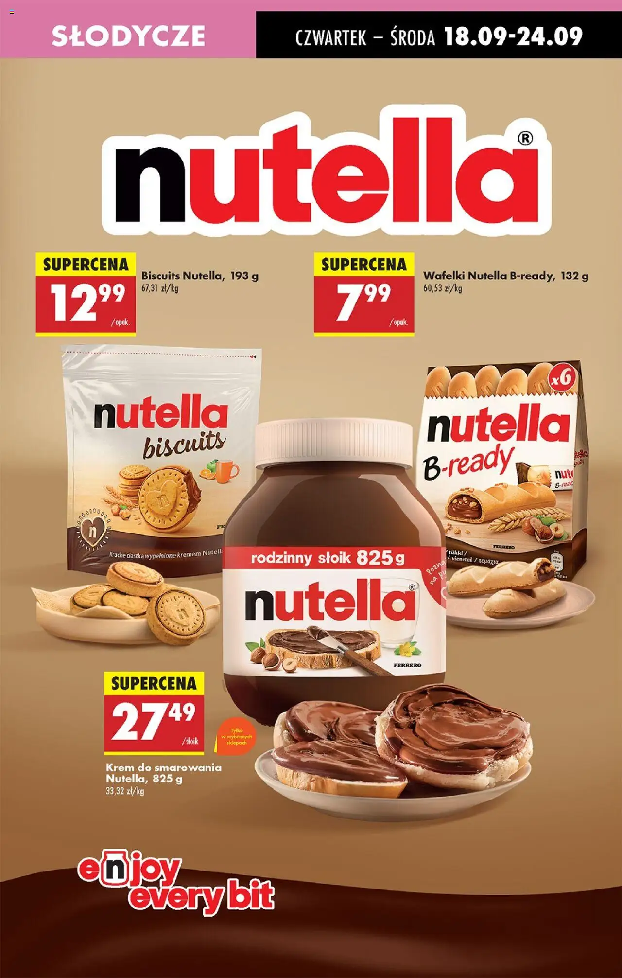 Biedronka gazetka - Oferta w tym tygodniu od 18.09.2025 | Strona: 53 | Produkty: Nutella, Wafelki, Ciastka, Krem