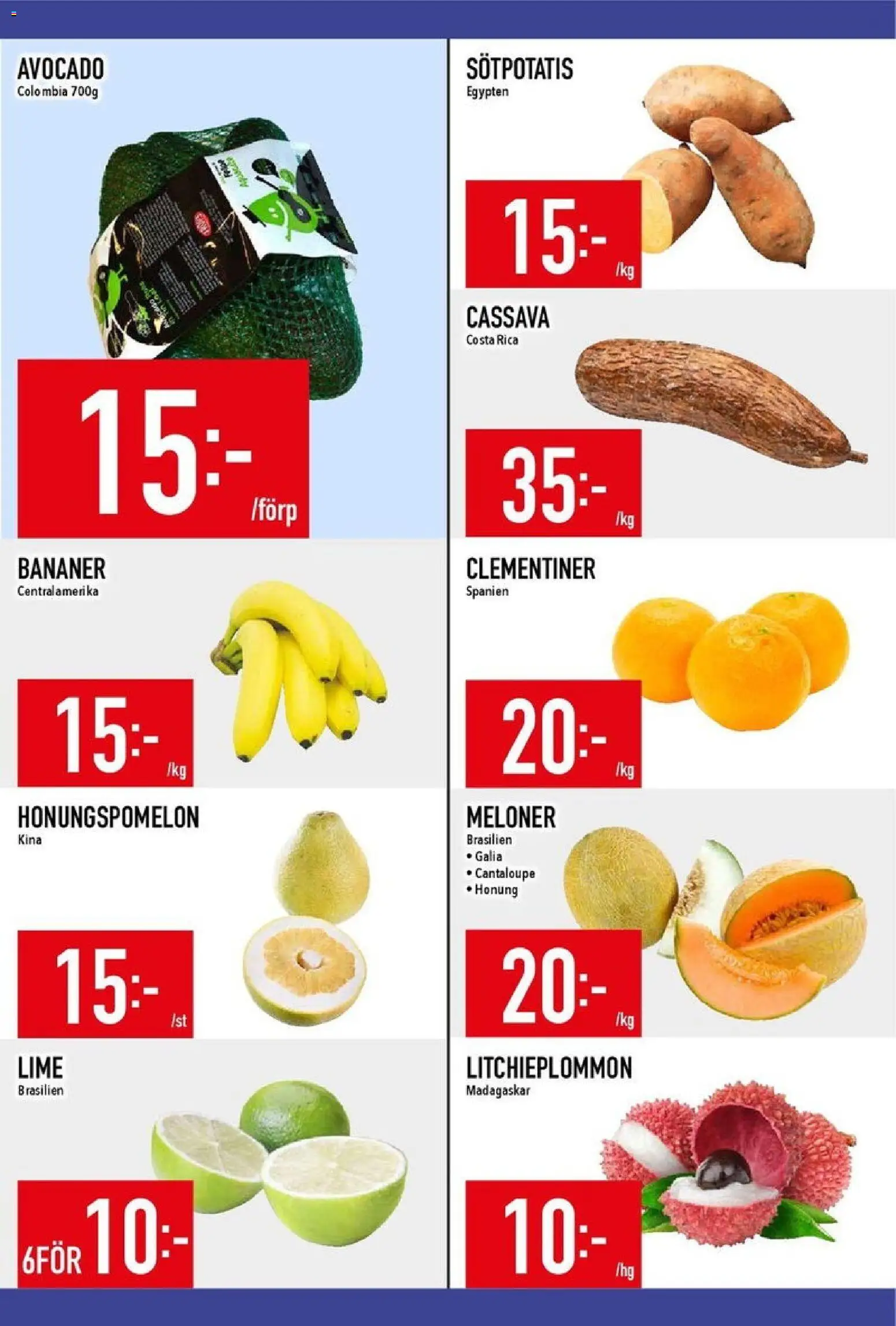 Matdax reklamblad aktuell från 15.12.2025 | Sida: 12 | Produkter: Avocado, Bananer, Sötpotatis, Lime
