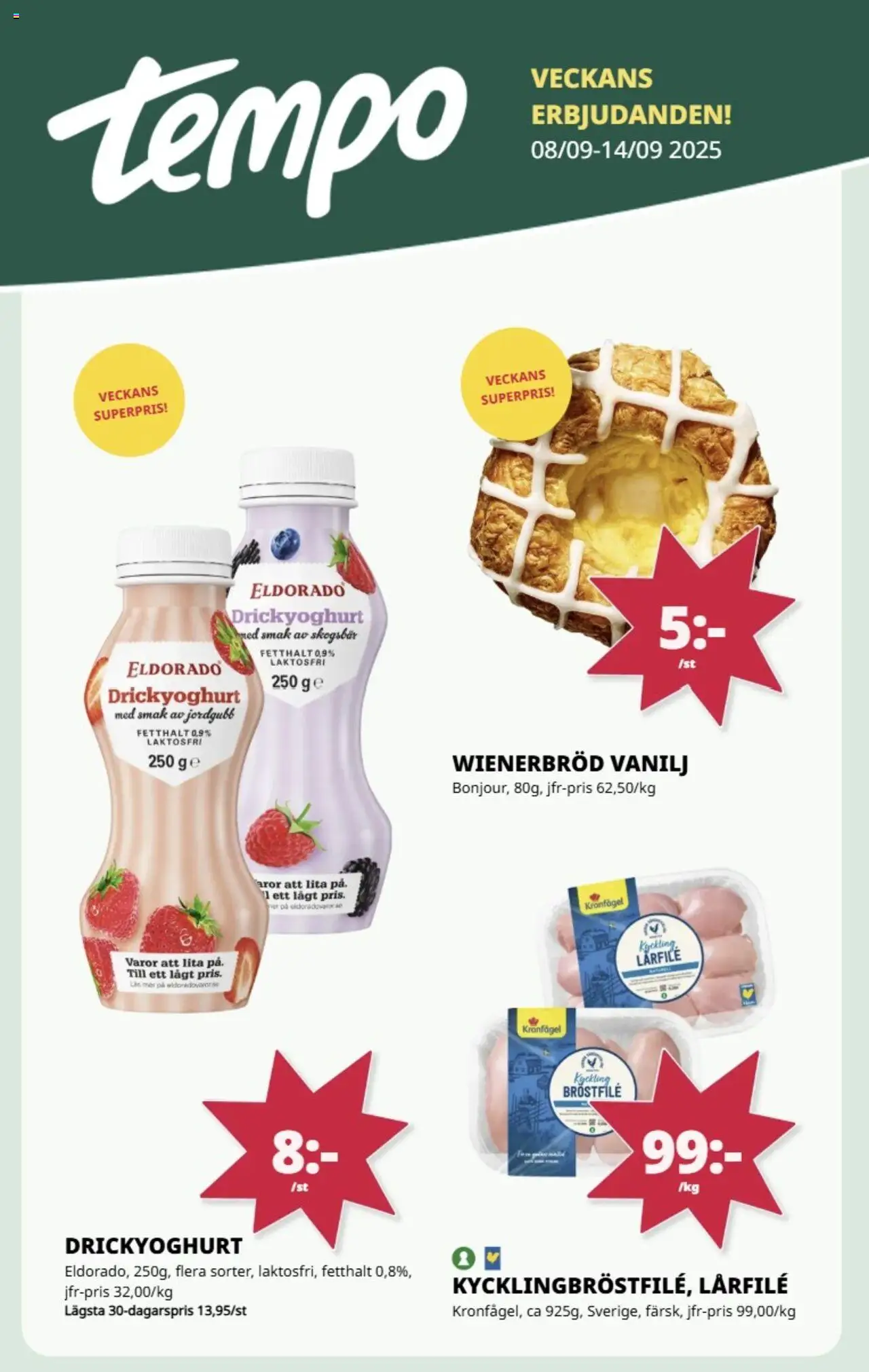 Tempo reklamblad aktuell från 08.09.2025 | Sida: 1