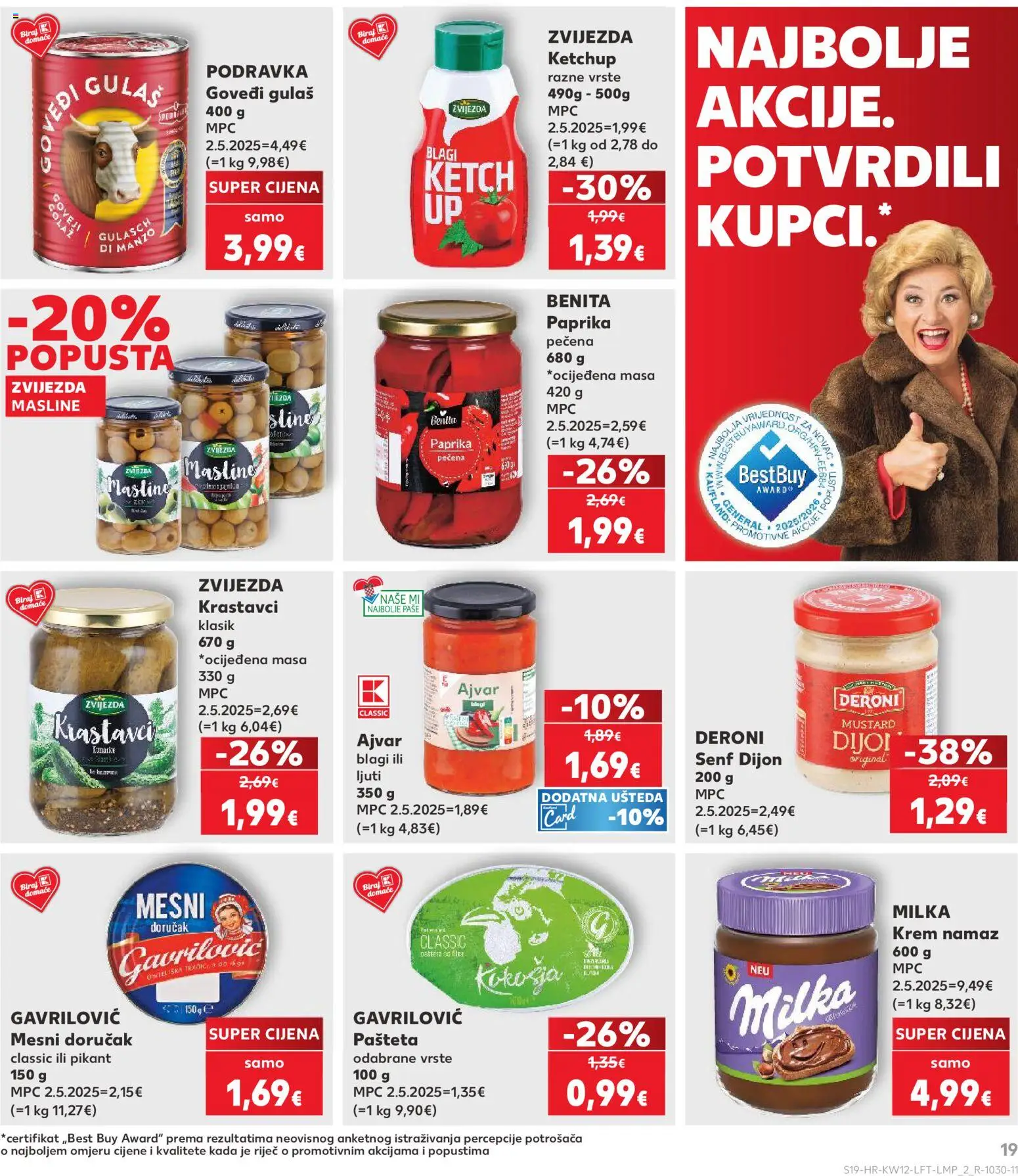 Kaufland katalog | vrijedi od 18.03.2026 | Stranica: 19 | Proizvodi: Ajvar, Paprika, Mesni doručak, Senf