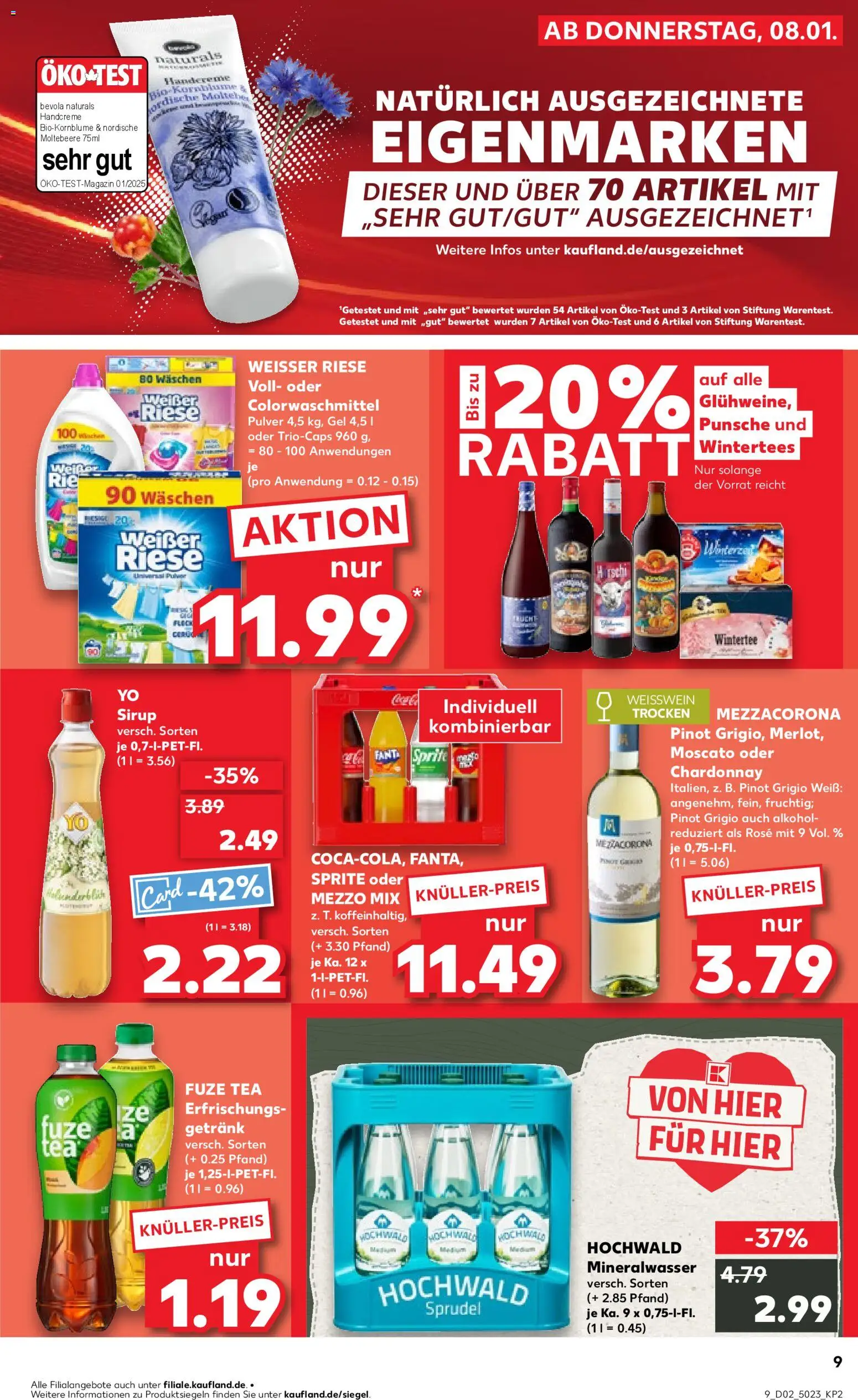 Kaufland prospekt Völklingen	 – gültig ab 08.01.2026 | Seite: 9 | Produkte: Mezzo mix, Weißwein, Handcreme, Oder mezzo mix