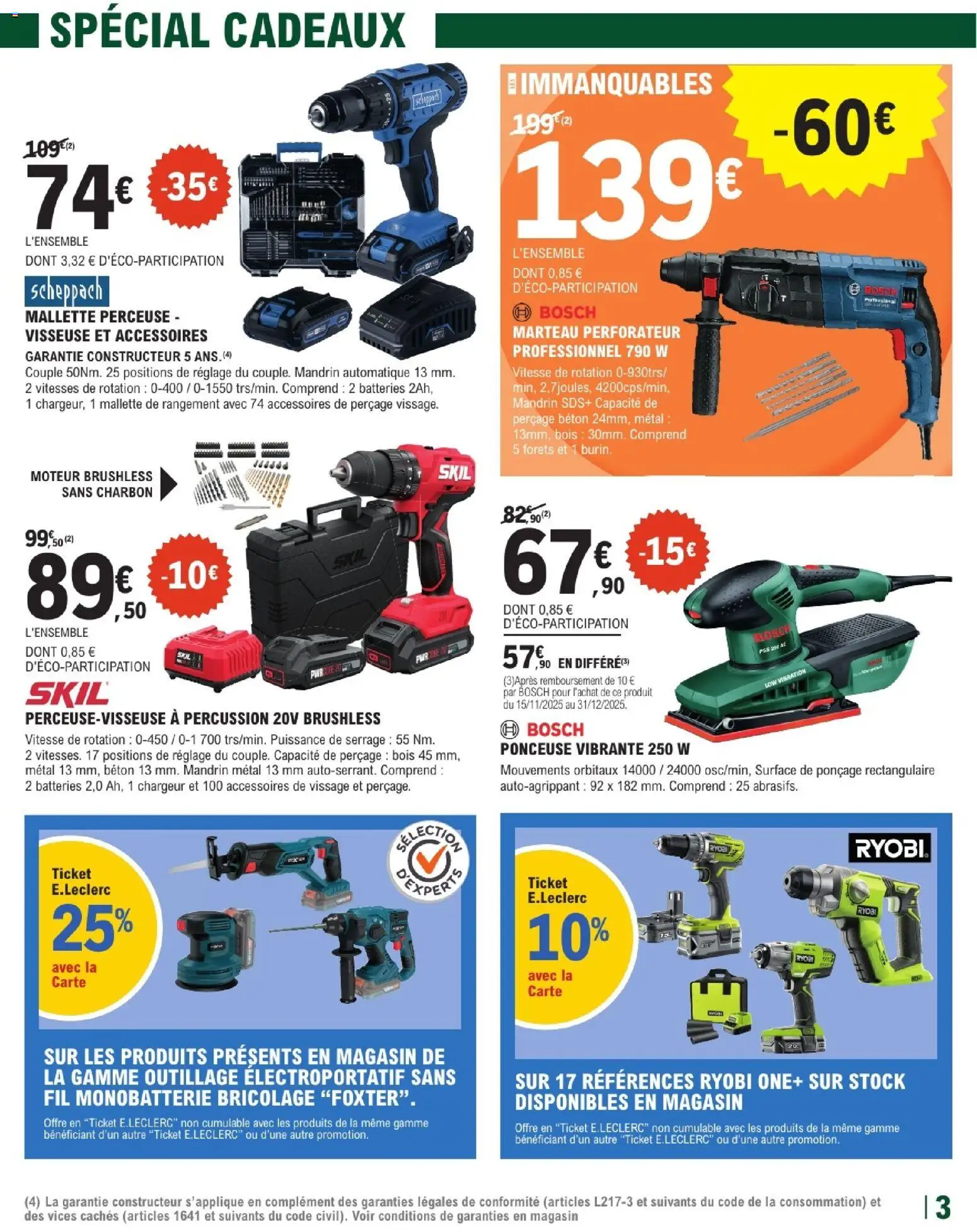 {H1} | Page: 3 | Produits: Perceuse, Marteau, Ponceuse