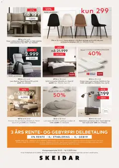 Forhåndsvisning av Skeidar kundeavis gyldig fra 03.11.2025 | Side: 32 | Produkter: Overmadrass, Spisestol, Lys, Teppe