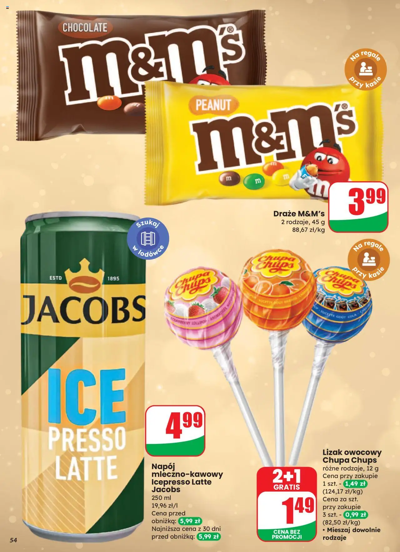 Dino Gazetka od 13.08.2025 | Strona: 54 | Produkty: Napój Chupa Chups, M&M's