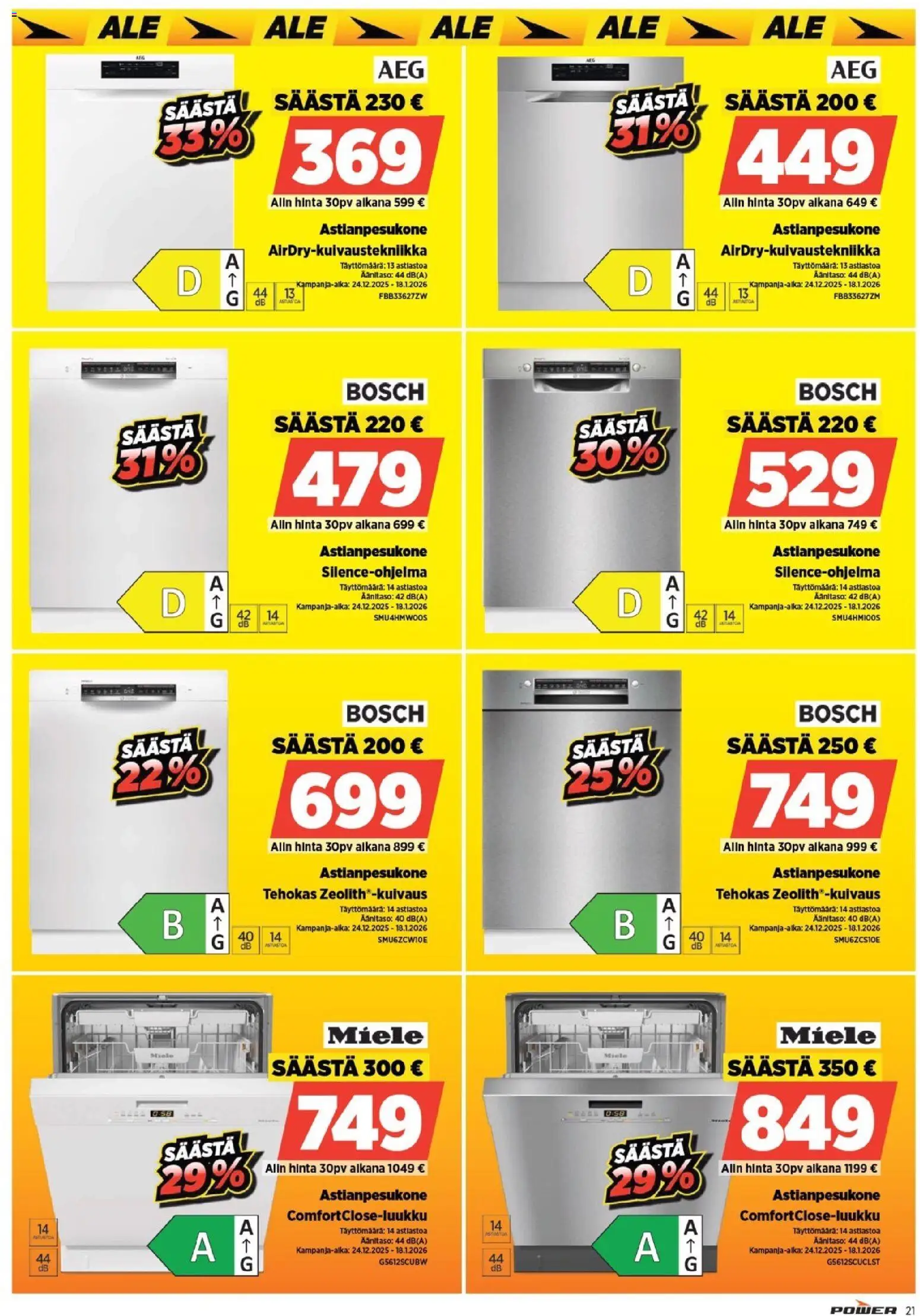 Power tarjoukset – voimassa 25.11.2025 alkaen | Sivu: 21 | Tuotteet: Astianpesukone