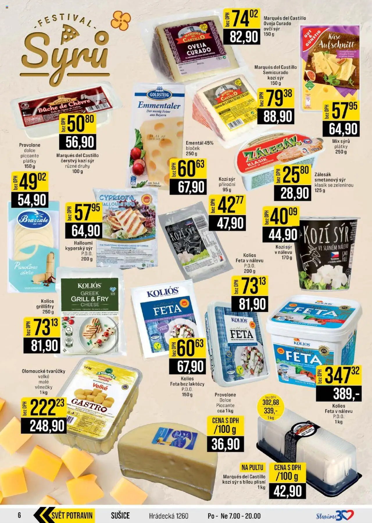 Jip leták - Cash & Carry od 17.09.2025 | Strana: 6 | Produkty: Ementál, Halloumi, Kozí sýr, Feta