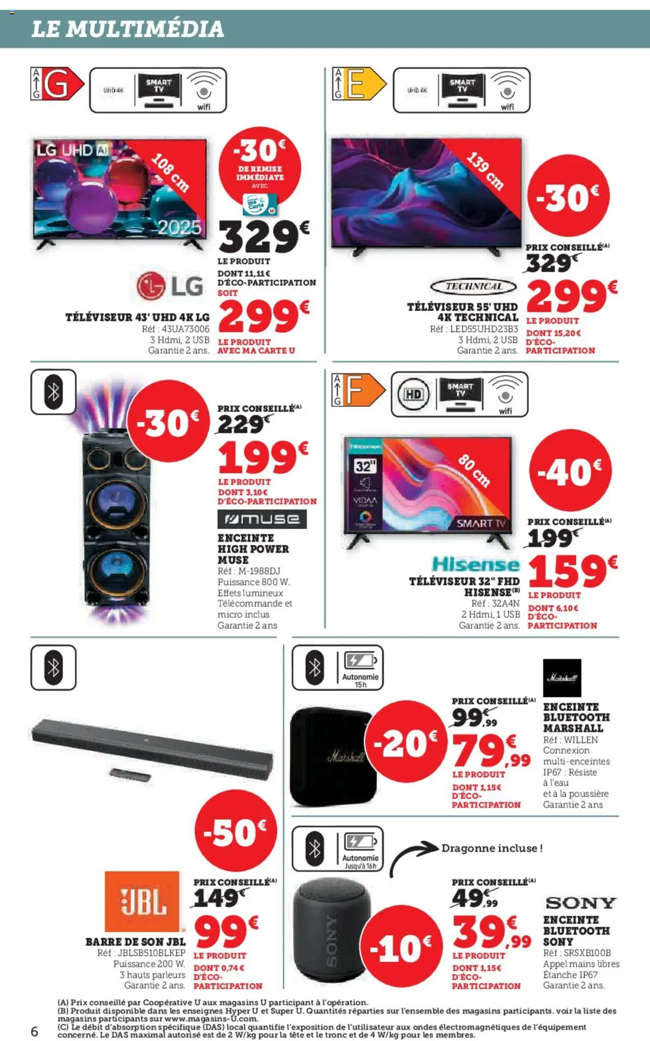 {H1} | Page: 6 | Produits: USB, Televiseur, Enceinte bluetooth, Télécommande