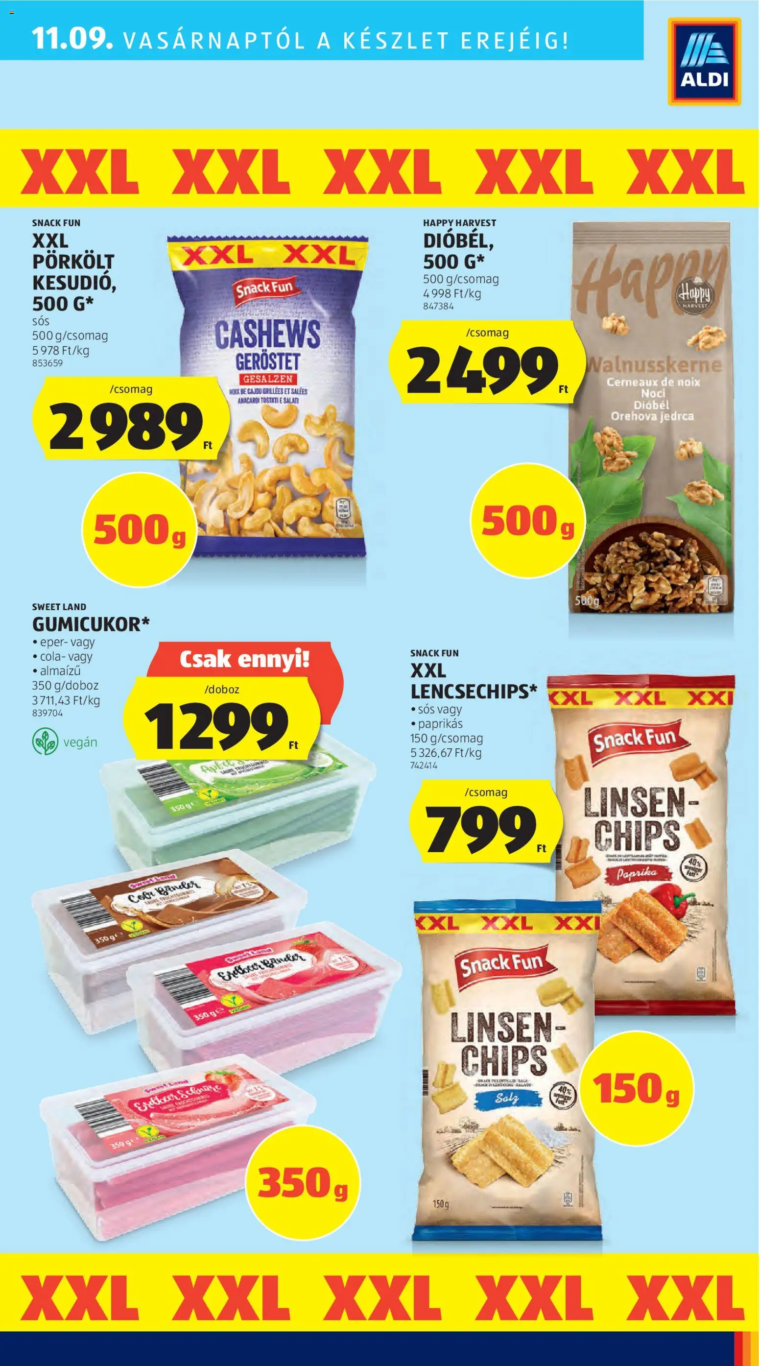 Aldi akciós ujság - amely érvényes a következő dátumtól: 06.11.2025 | Oldal: 53 | Termékek: Chips, Cola, Eper, Vegán