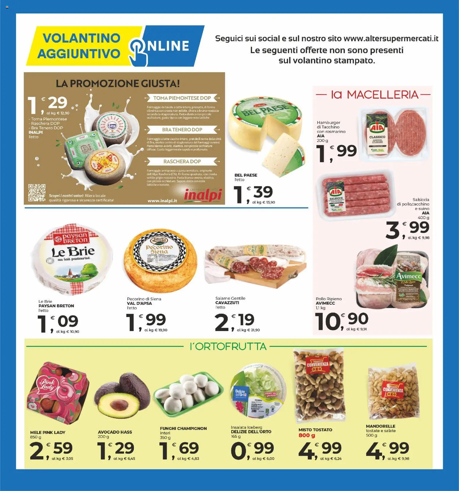 Volantino Alter Discount del 17.12.2025 | Pagina: 17 | Prodotti: Avocado, Tacchino, Salsiccia, Funghi