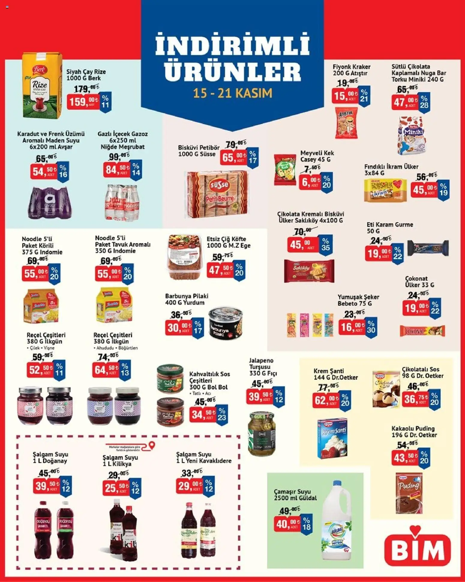BİM İndirimli Ürünler - 15.11.2025 tarihinden itibaren geçerlidir | Sayfa: 1 | Ürünler: Frenk üzümü, Çilek, Sos, Ahududu
