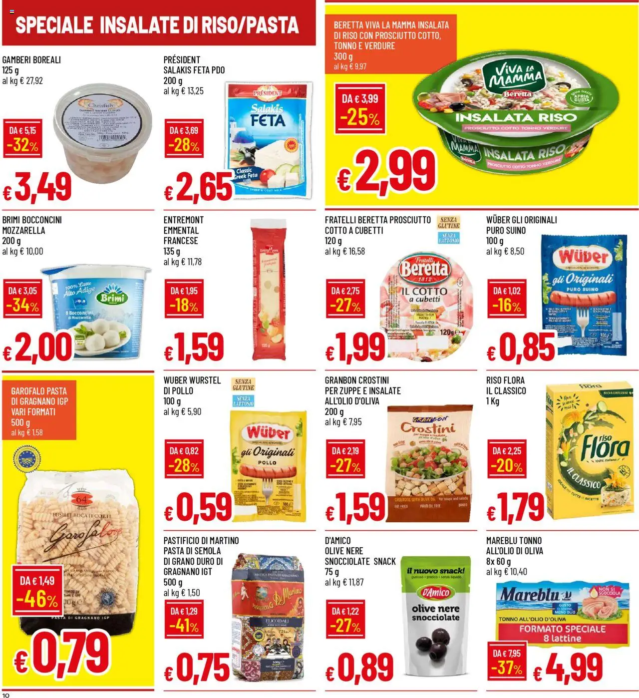 Volantino Galassia del 07.08.2025 | Pagina: 10 | Prodotti: Prosciutto Cotto, Pollo, Wurstel, Crostini