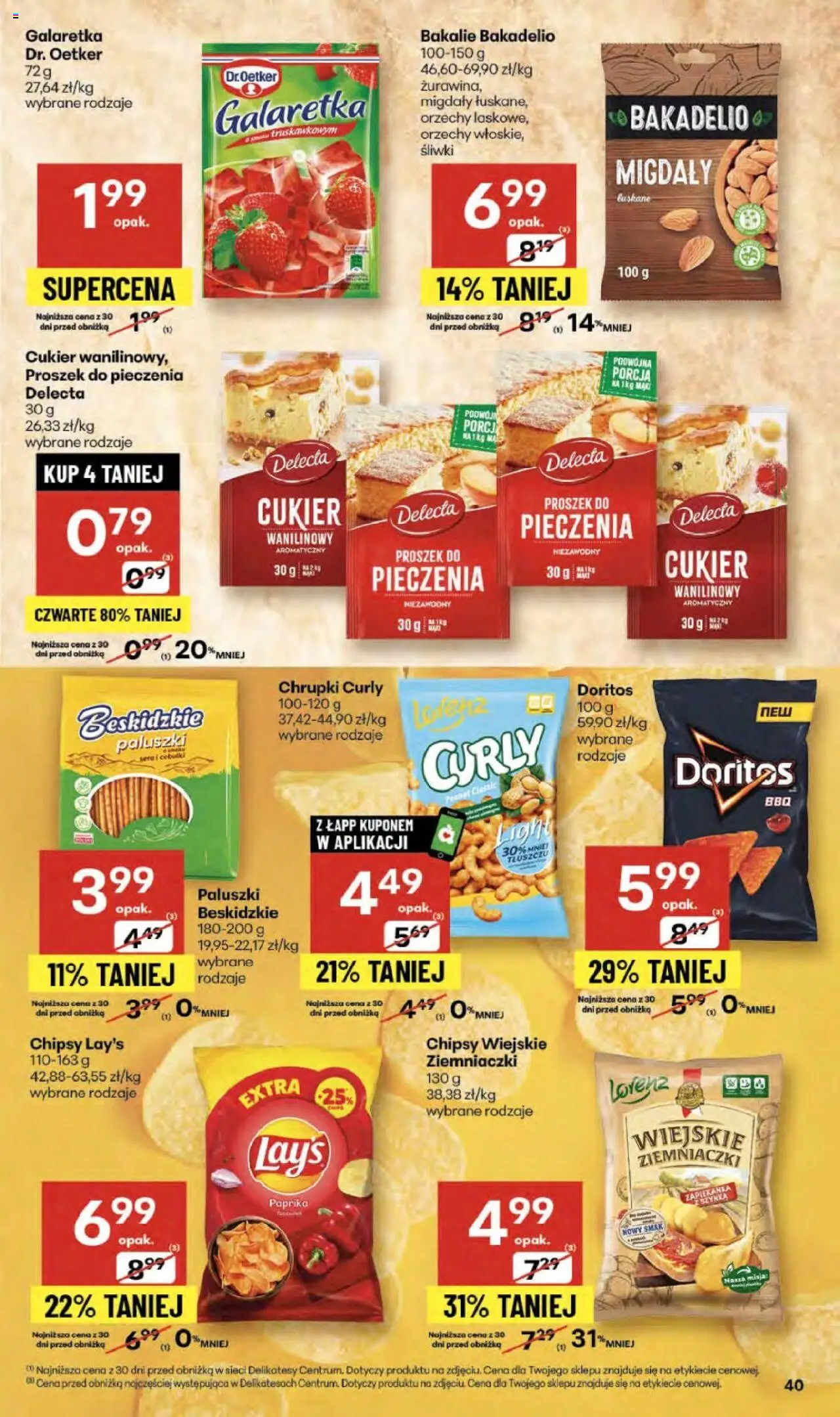 Delikatesy Centrum Gazetka od 02.10.2025 | Strona: 40 | Produkty: Chrupki, Delikatesy, Doritos, Śliwki