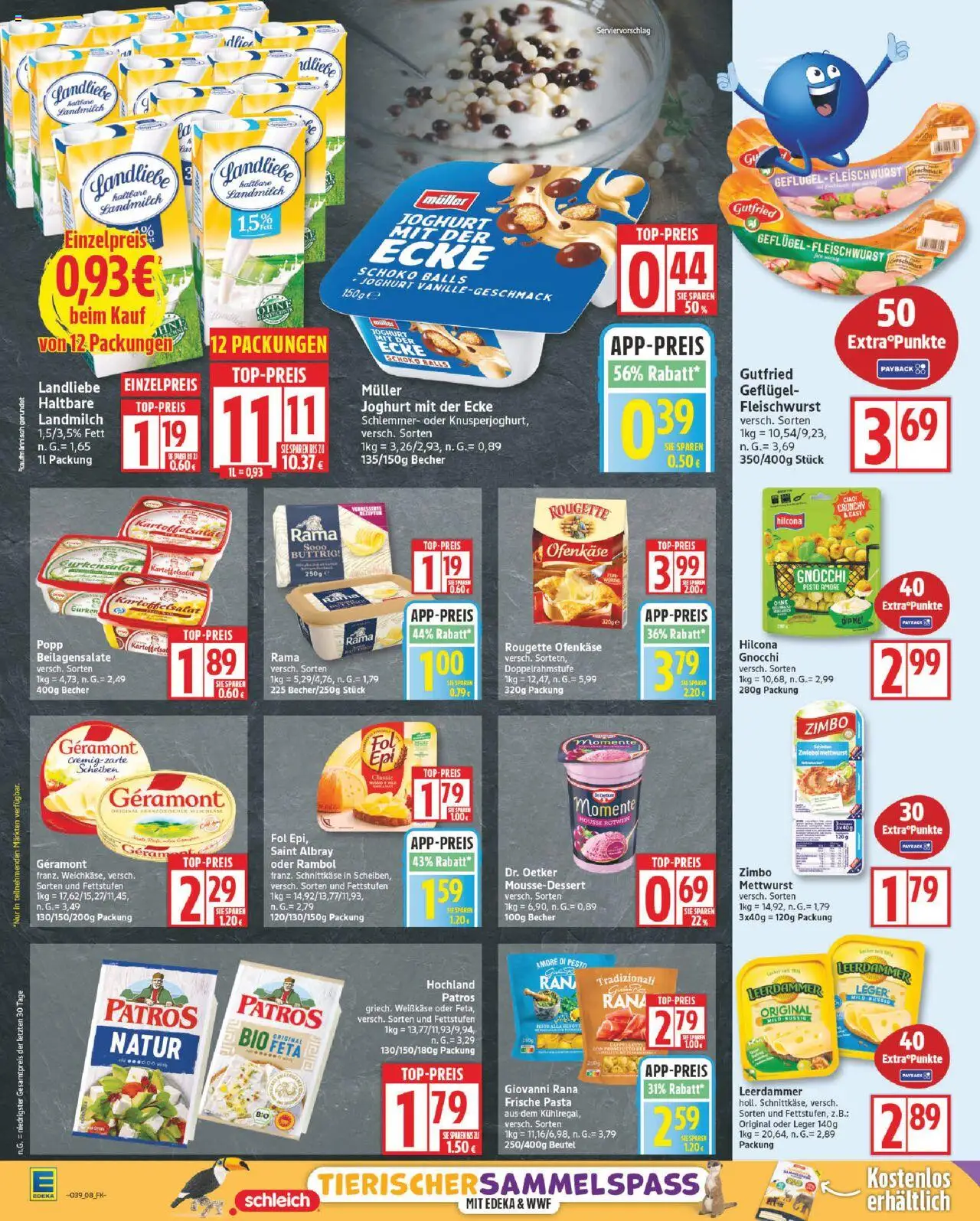 Edeka Prospekt 	 – gültig ab 22.09.2025 | Seite: 8 | Produkte: Geramont, Feta, Butter, Leerdammer