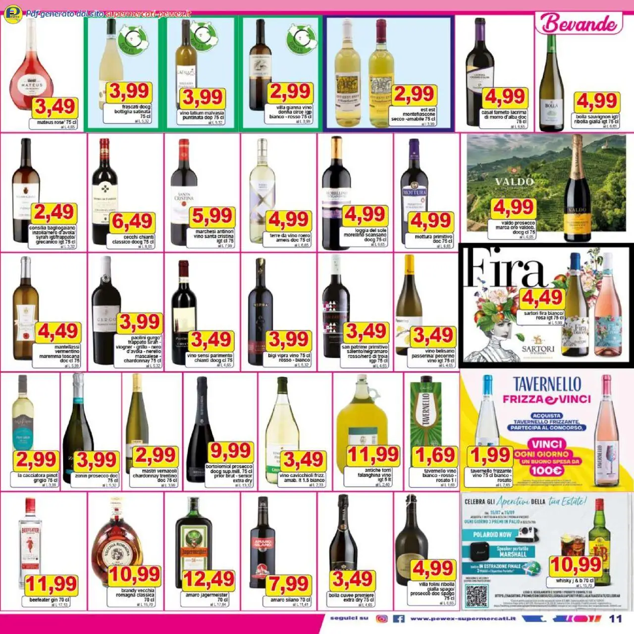 Volantino Pewex del 18.08.2025 | Pagina: 11 | Prodotti: Gin, Whisky, Brandy, Amaro