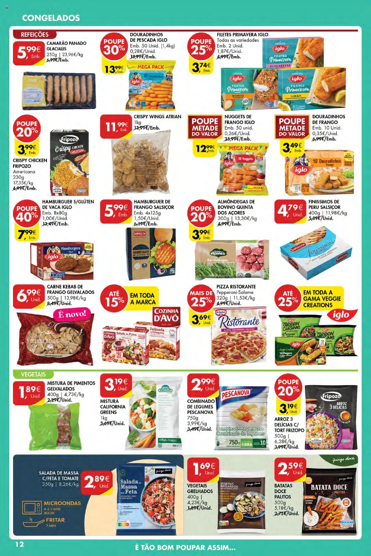 Pingo Doce Poupe Esta Semana Açores │ válido de 18.09.2025 | Página: 12 | Produtos: Batata, Camarão, Pizza, Carne kebab